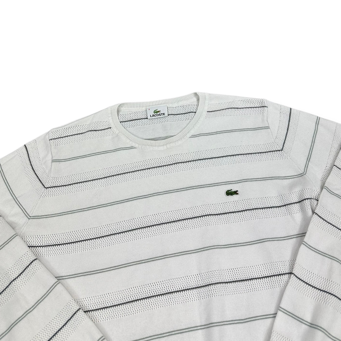 Lacoste Vintage white knit Longsleeve
