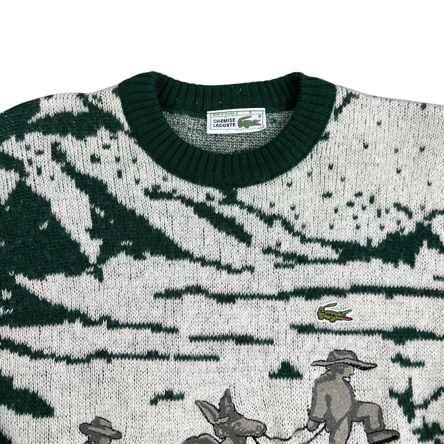 Lacoste Vintage green knit Sweatshirt