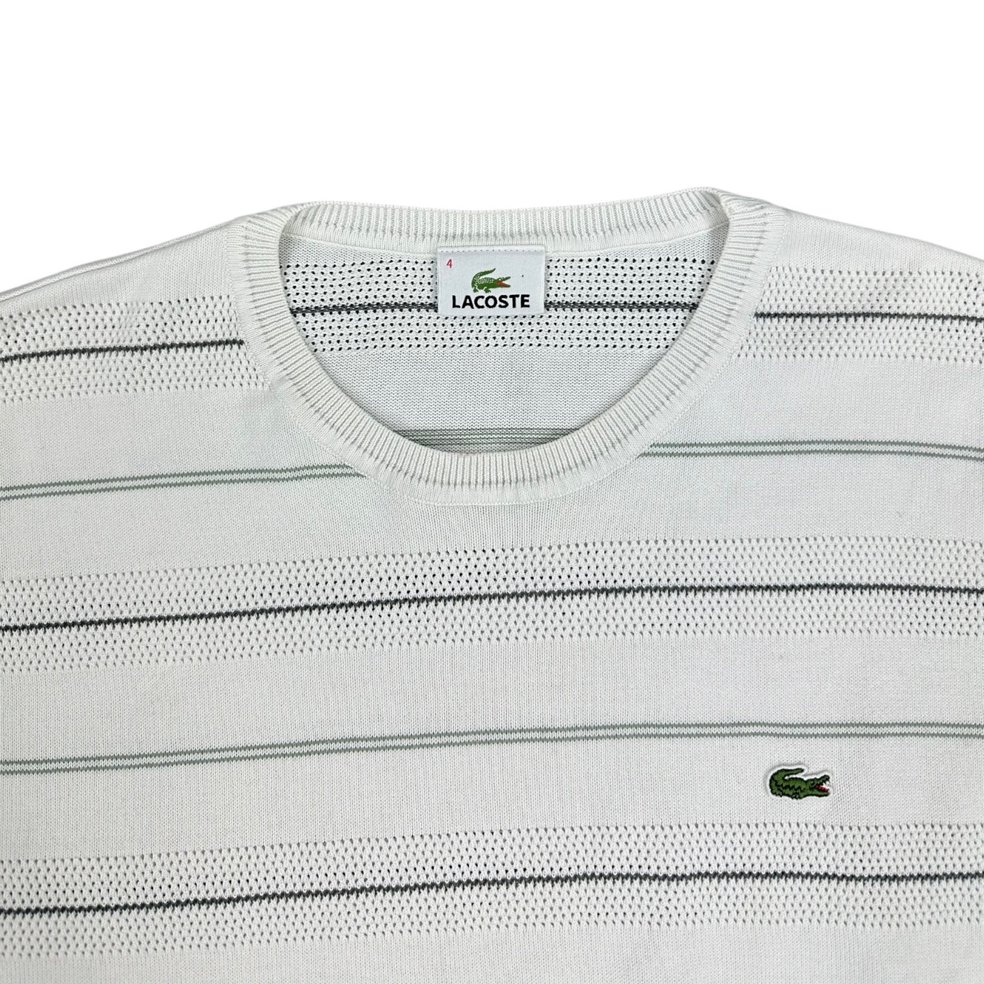 Lacoste Vintage white knit Longsleeve