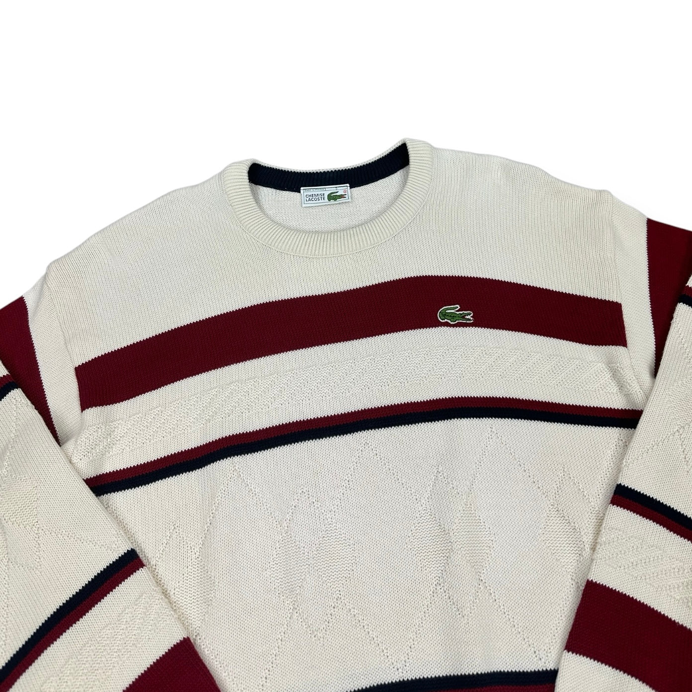 Lacoste Vintage creme knit Sweatshirt