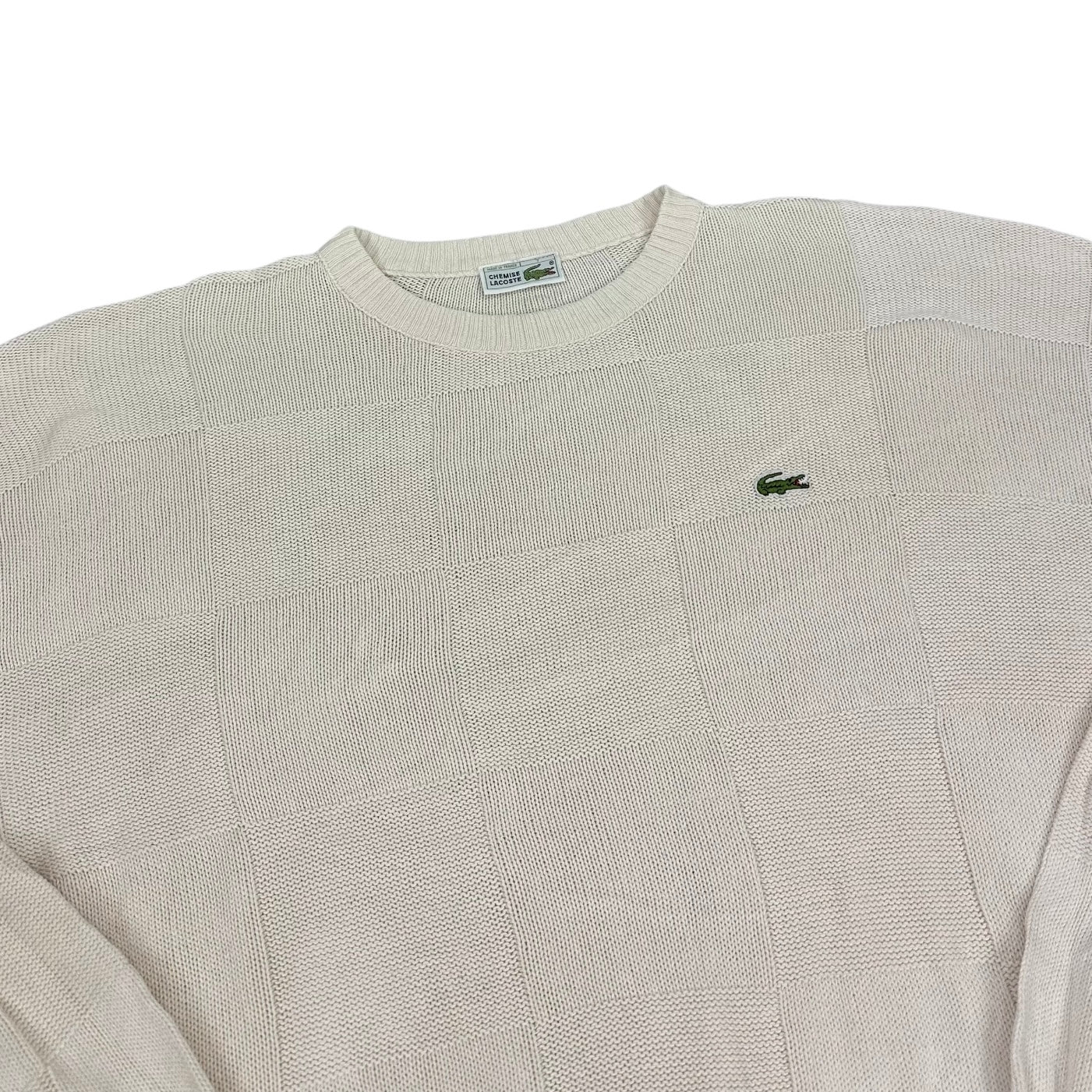 Lacoste Vintage creme knit Sweatshirt