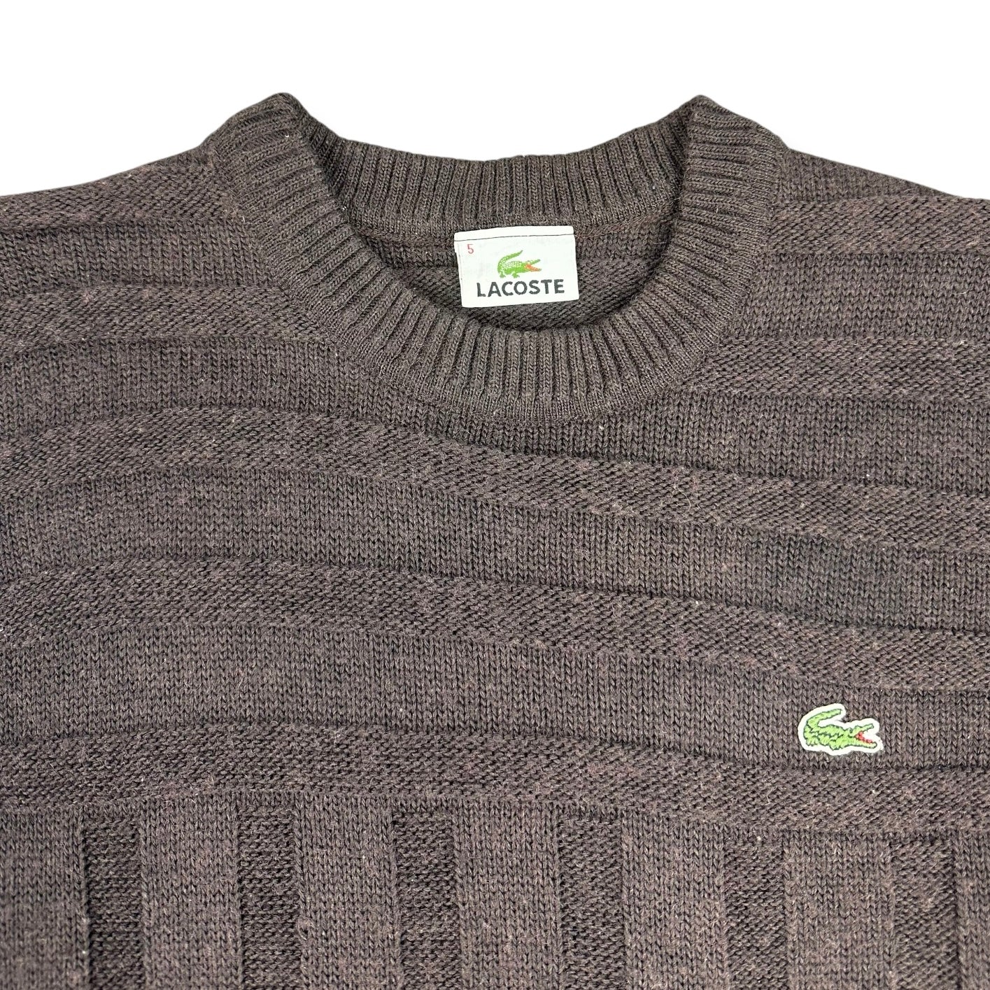 Lacoste Vintage brown knit Sweatshirt