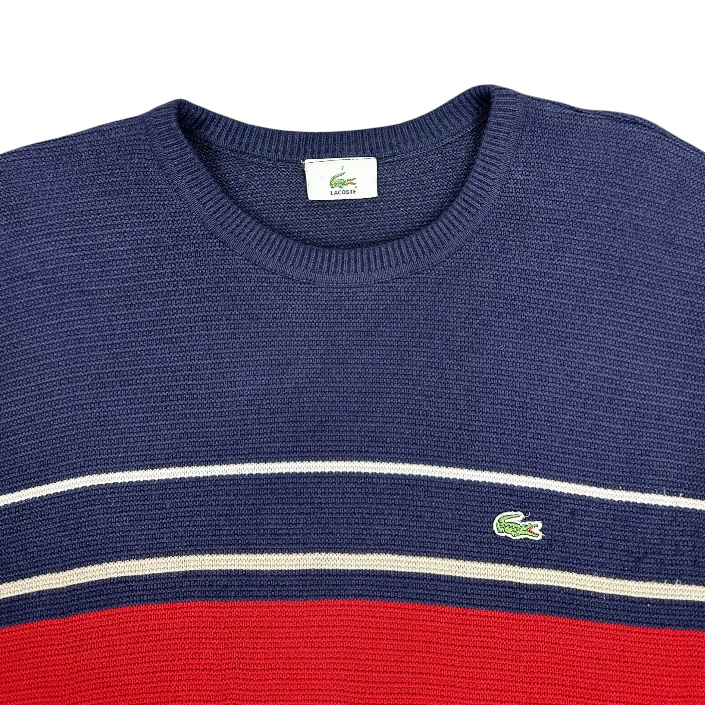 Lacoste Vintage navy blue knit Sweatshirt