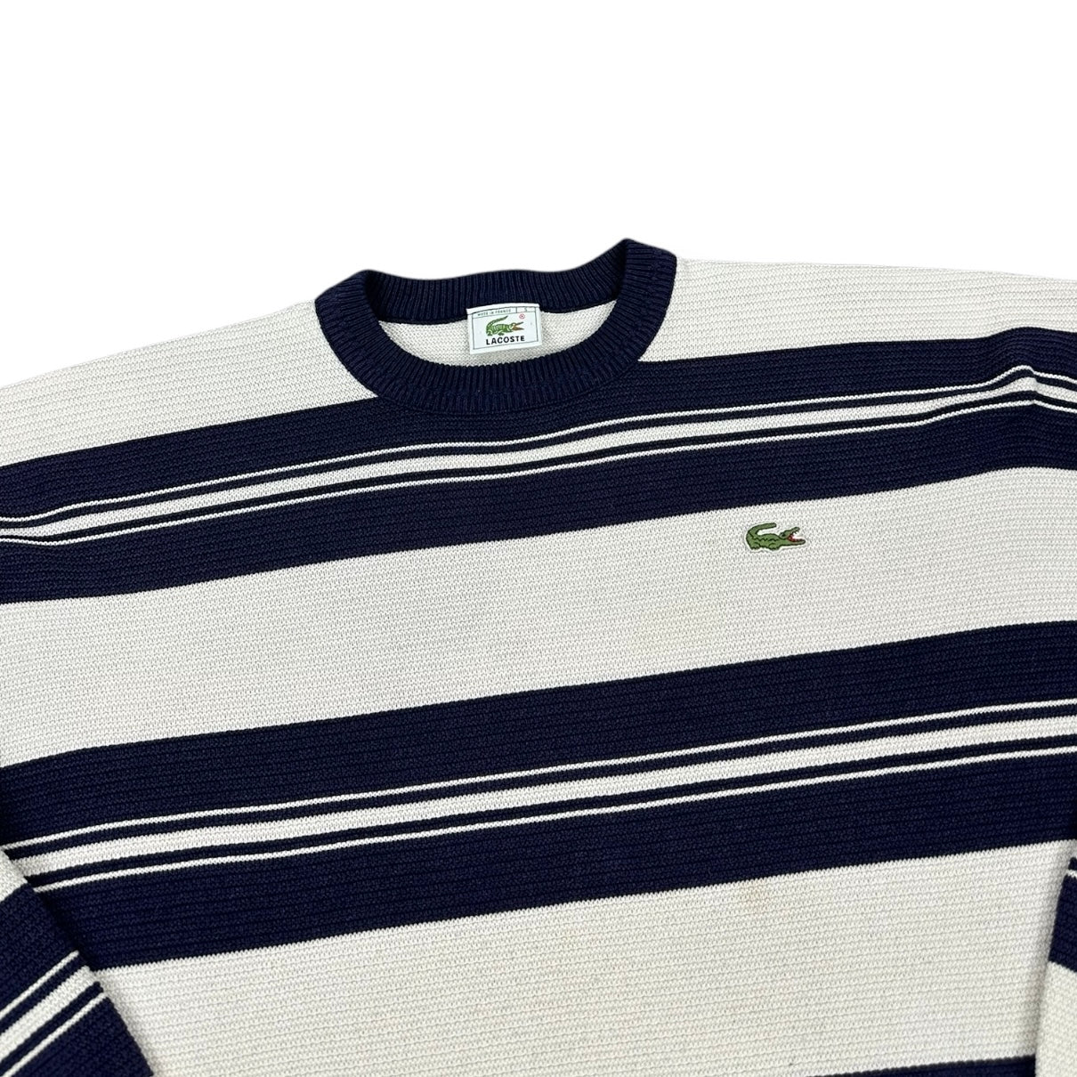 Lacoste Vintage white knit Sweatshirt