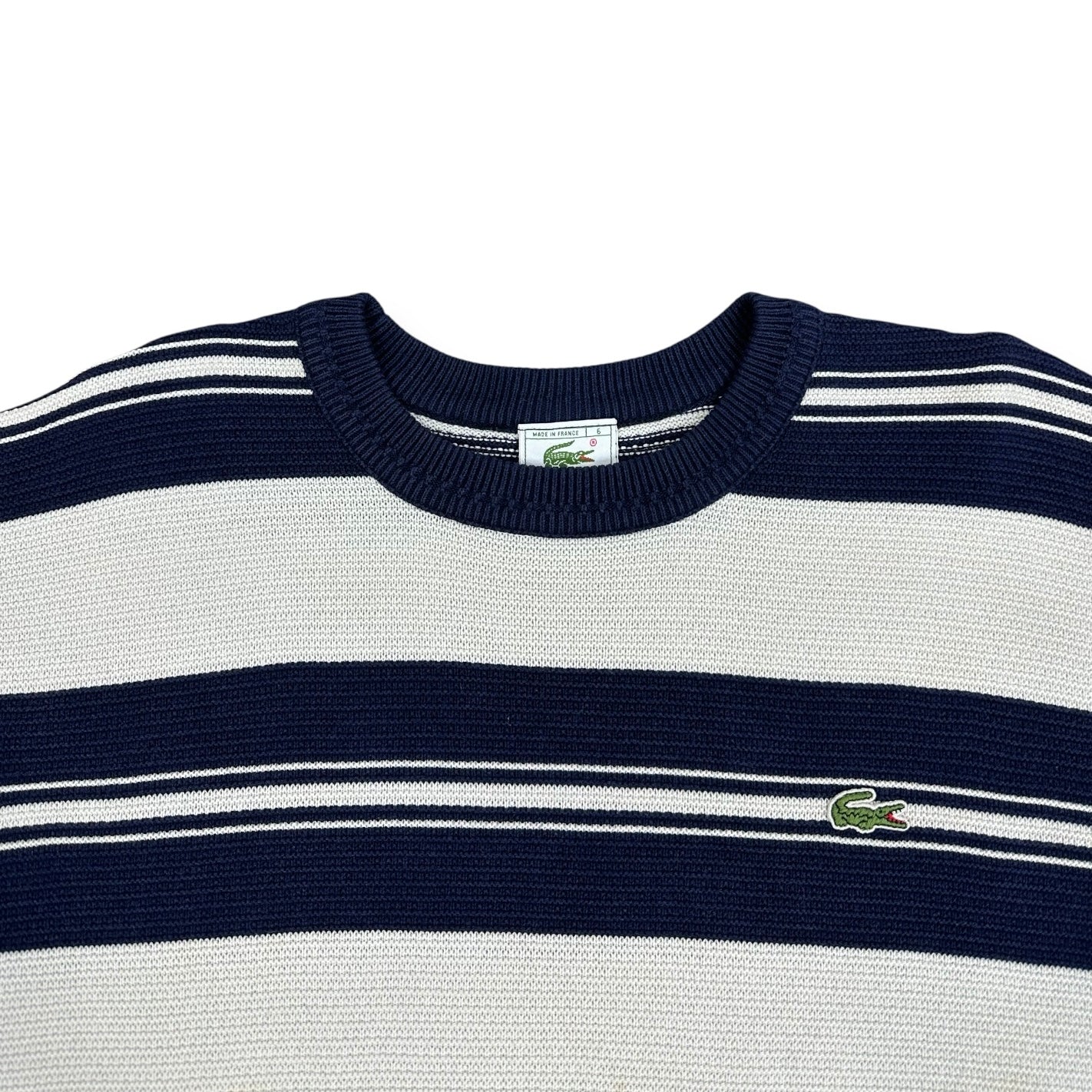 Lacoste Vintage white knit Sweatshirt