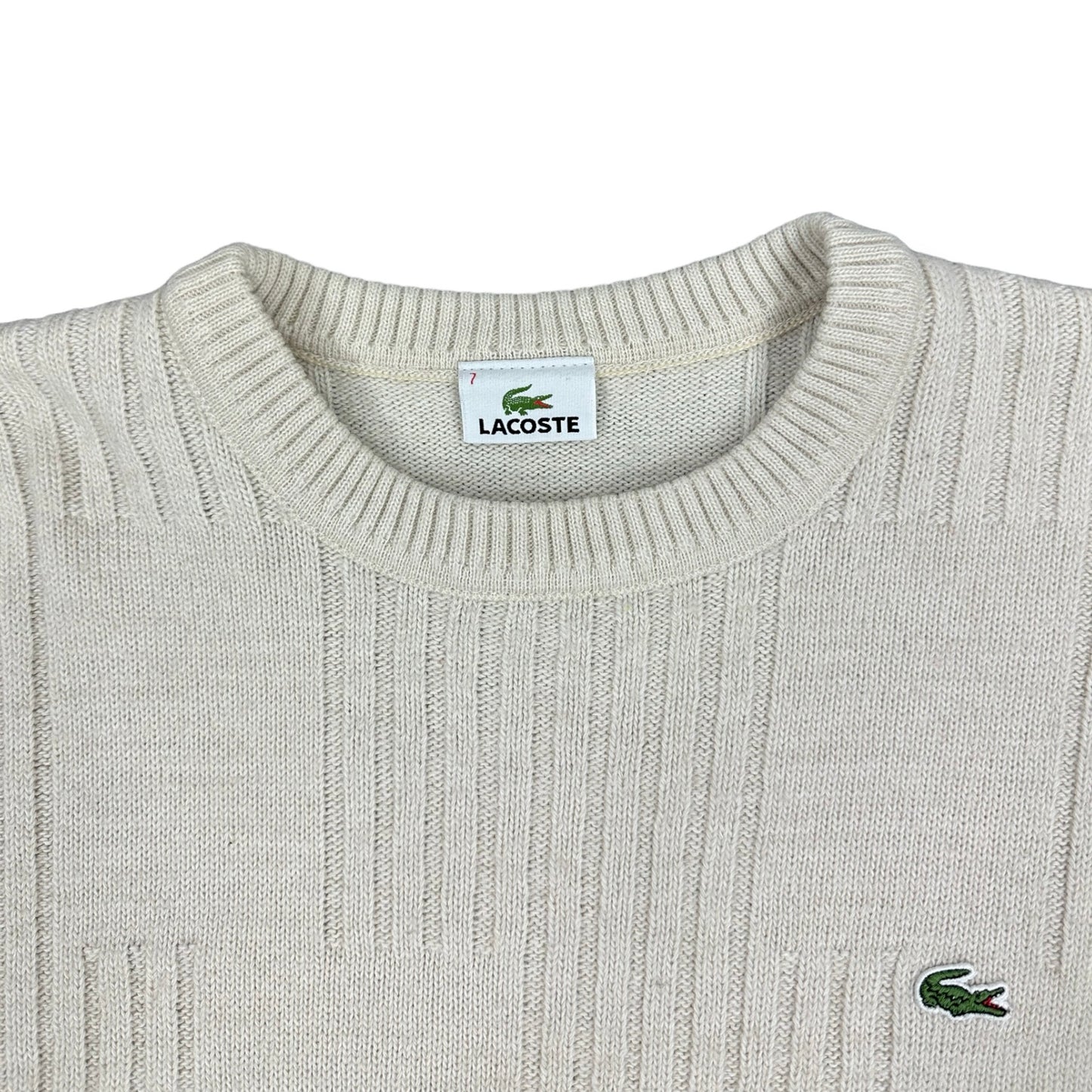 Lacoste Vintage beige knit Sweatshirt