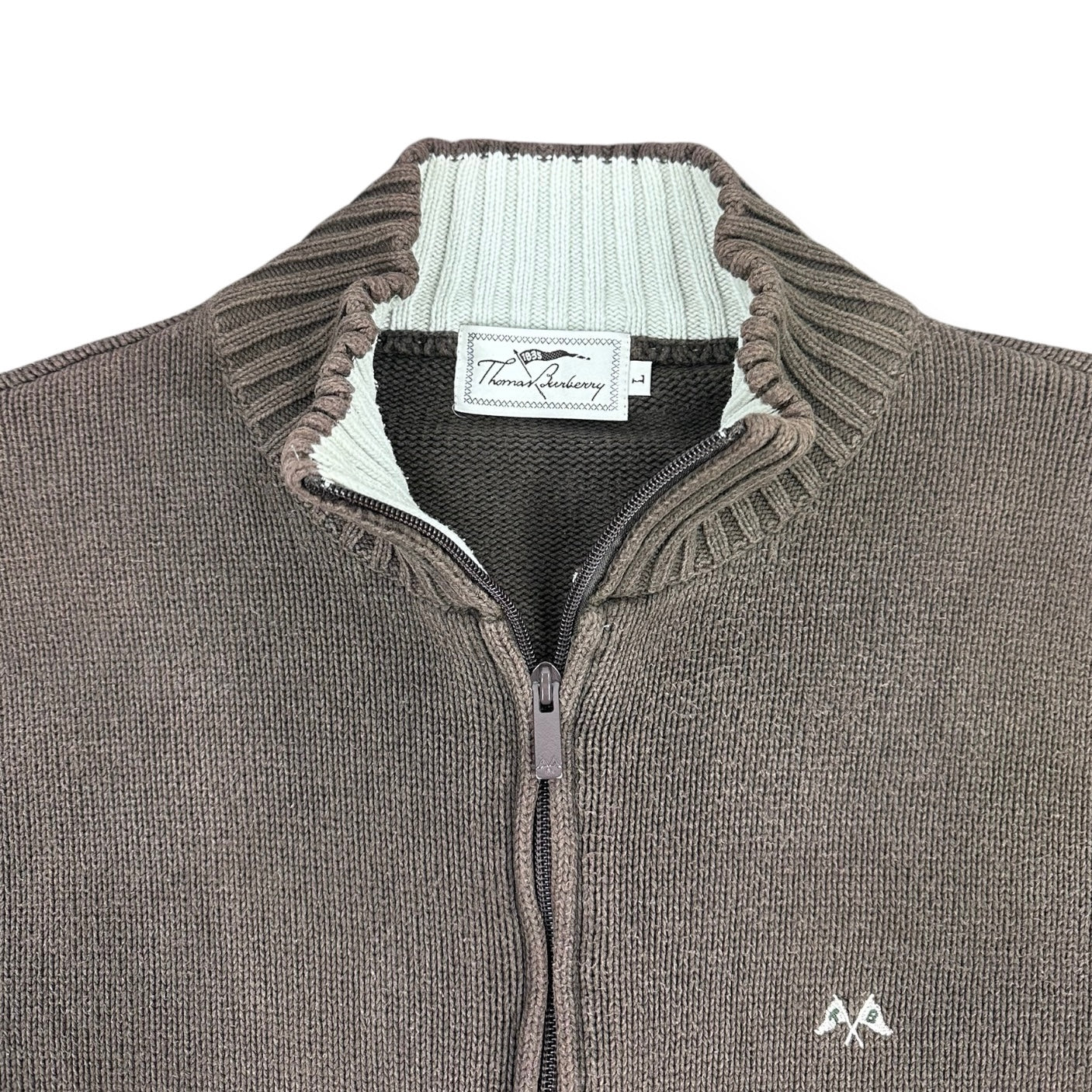 Burberry Vintage brown knit Sweatjacket