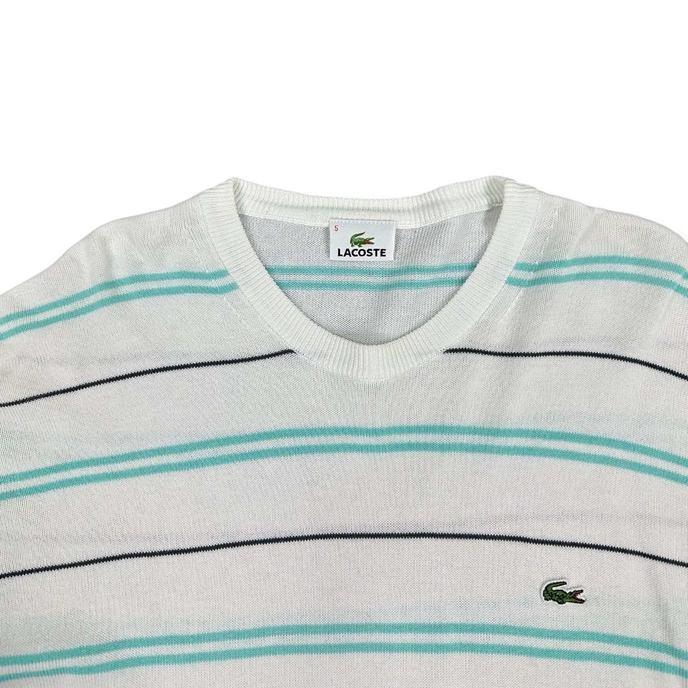Lacoste Vintage white knit Longsleeve