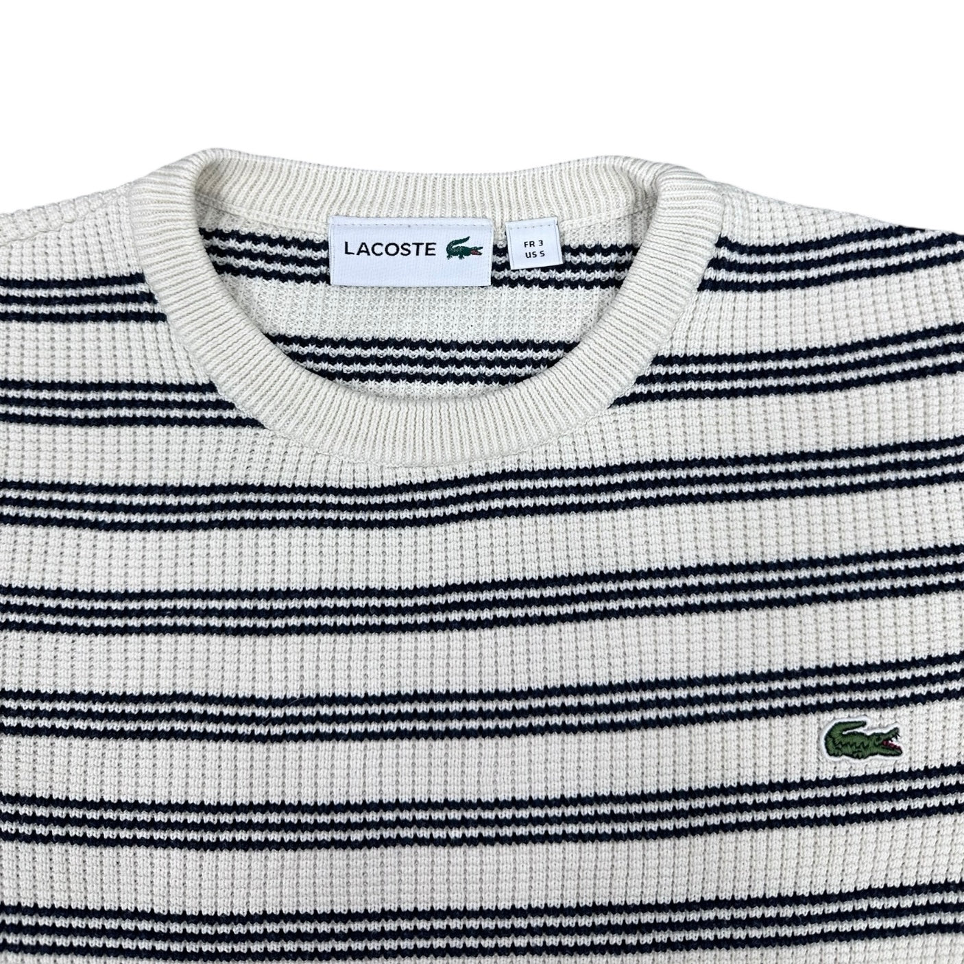 Lacoste Vintage creme knit Sweatshirt