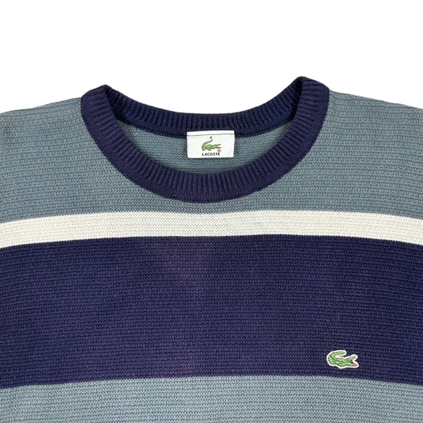 Lacoste Vintage navy blue knit Sweatshirt