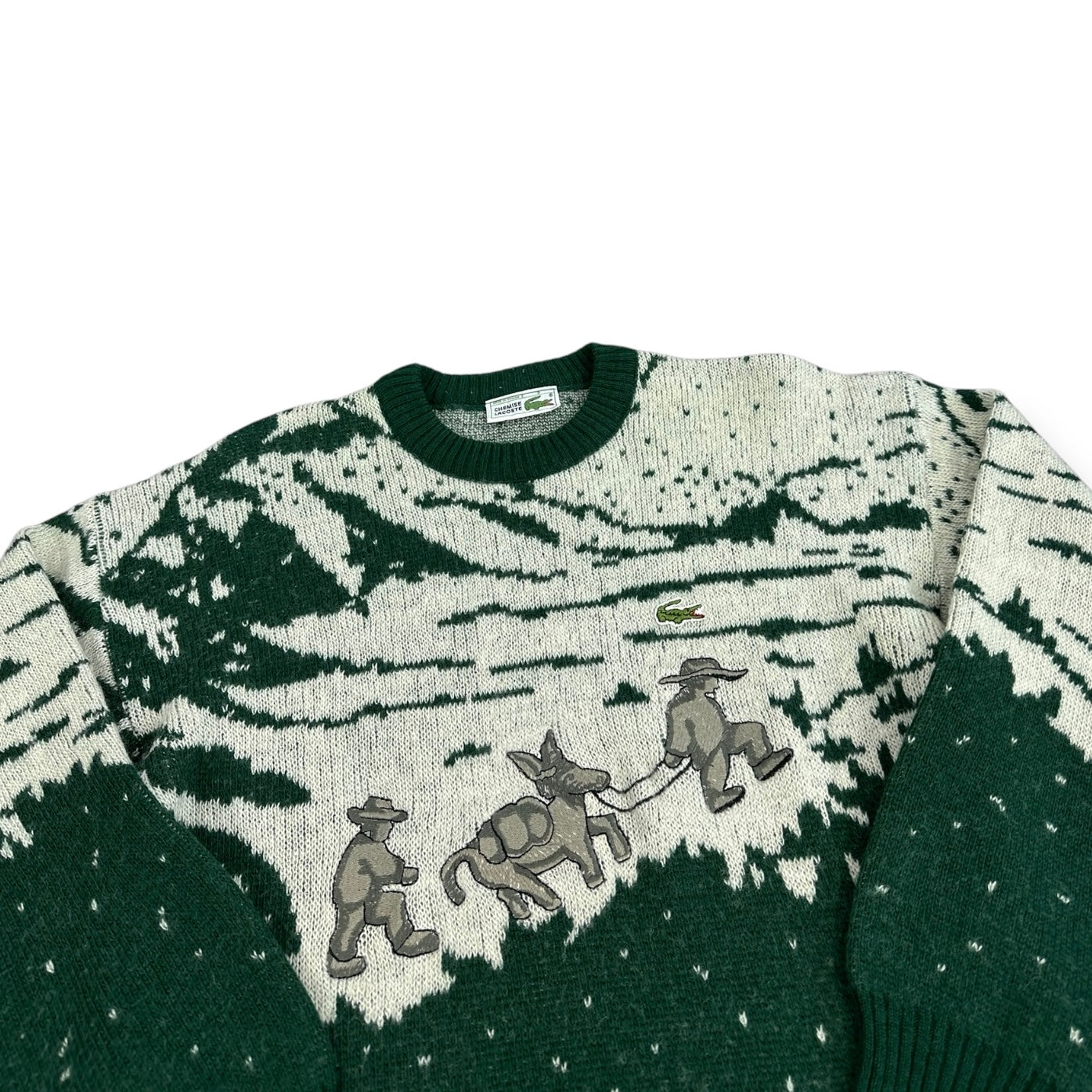 Lacoste Vintage green knit Sweatshirt