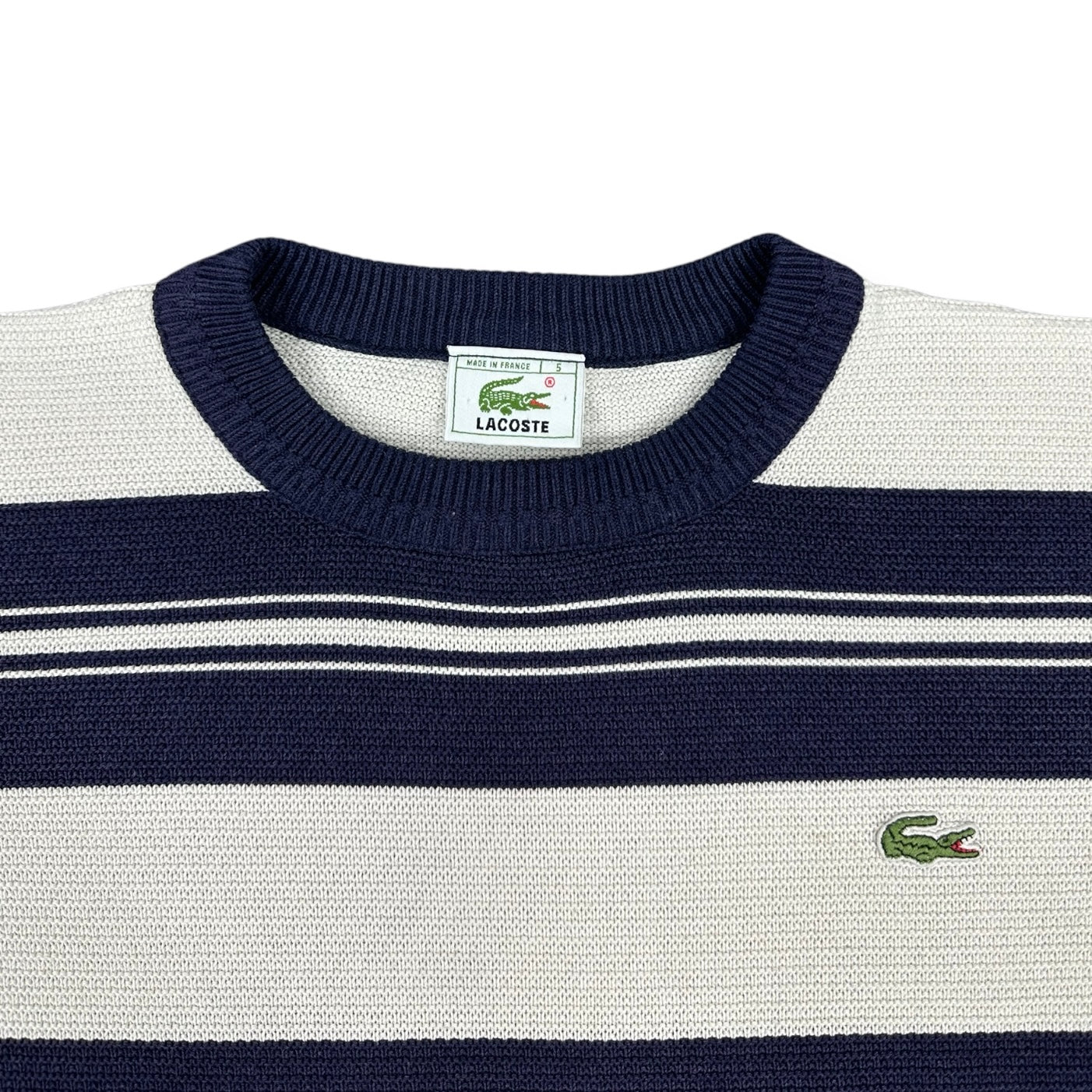 Lacoste Vintage white knit Sweatshirt