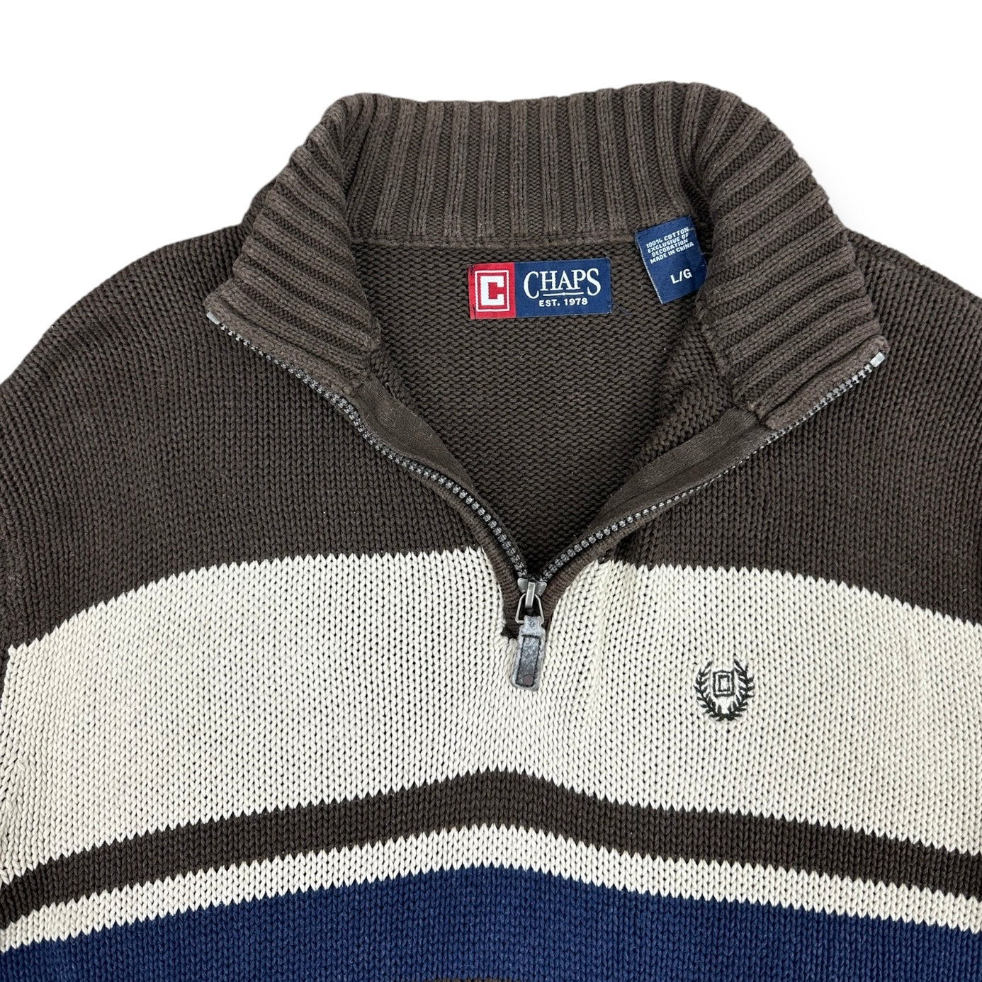 Chaps by Polo Ralph Lauren brown knit Sweatshirt