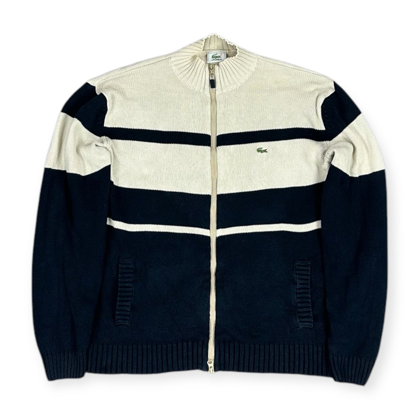 Lacoste Vintage beige knit Sweatjacket