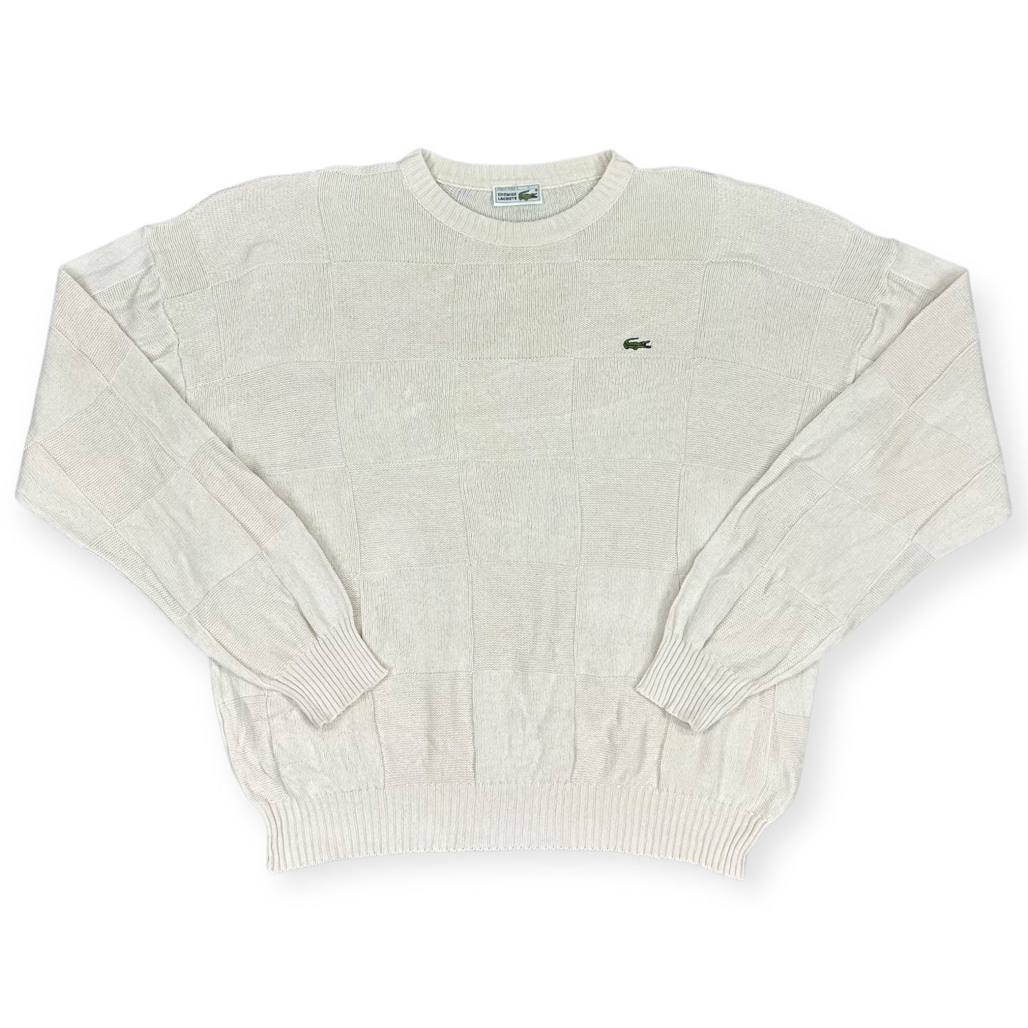 Lacoste Vintage creme knit Sweatshirt