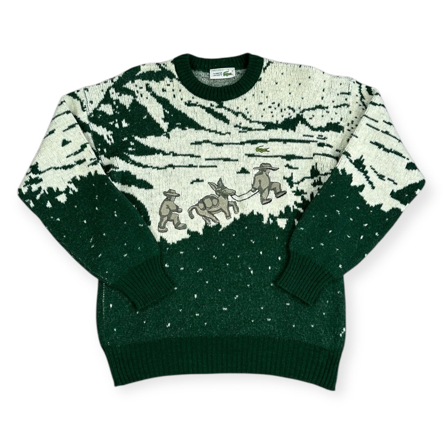 Lacoste Vintage green knit Sweatshirt