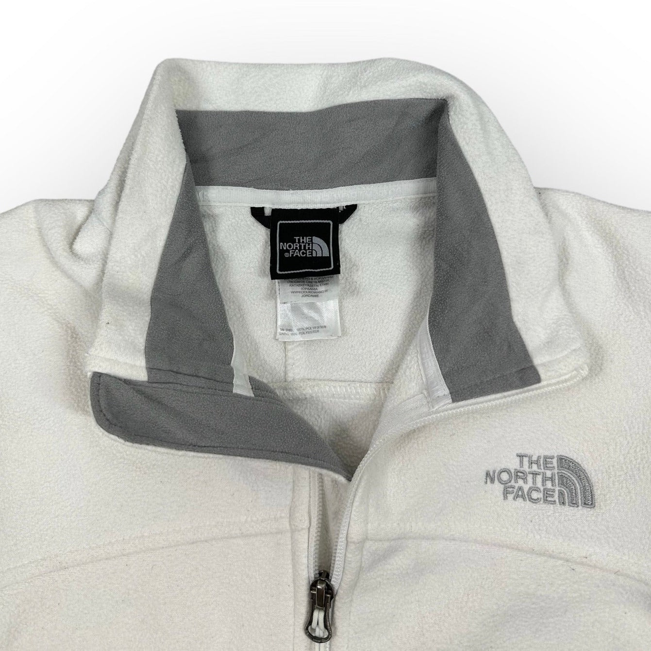 The North Face Vintage white fleece Jacket