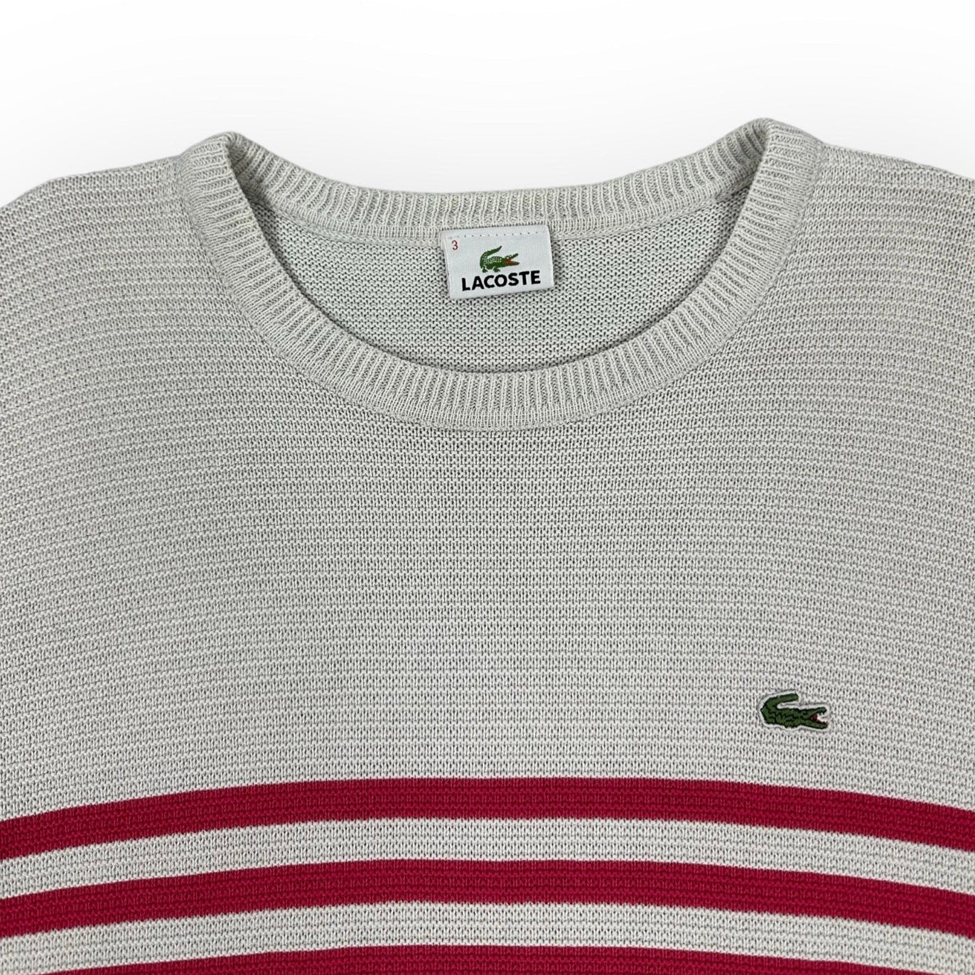 Lacoste Vintage white knit Sweatshirt