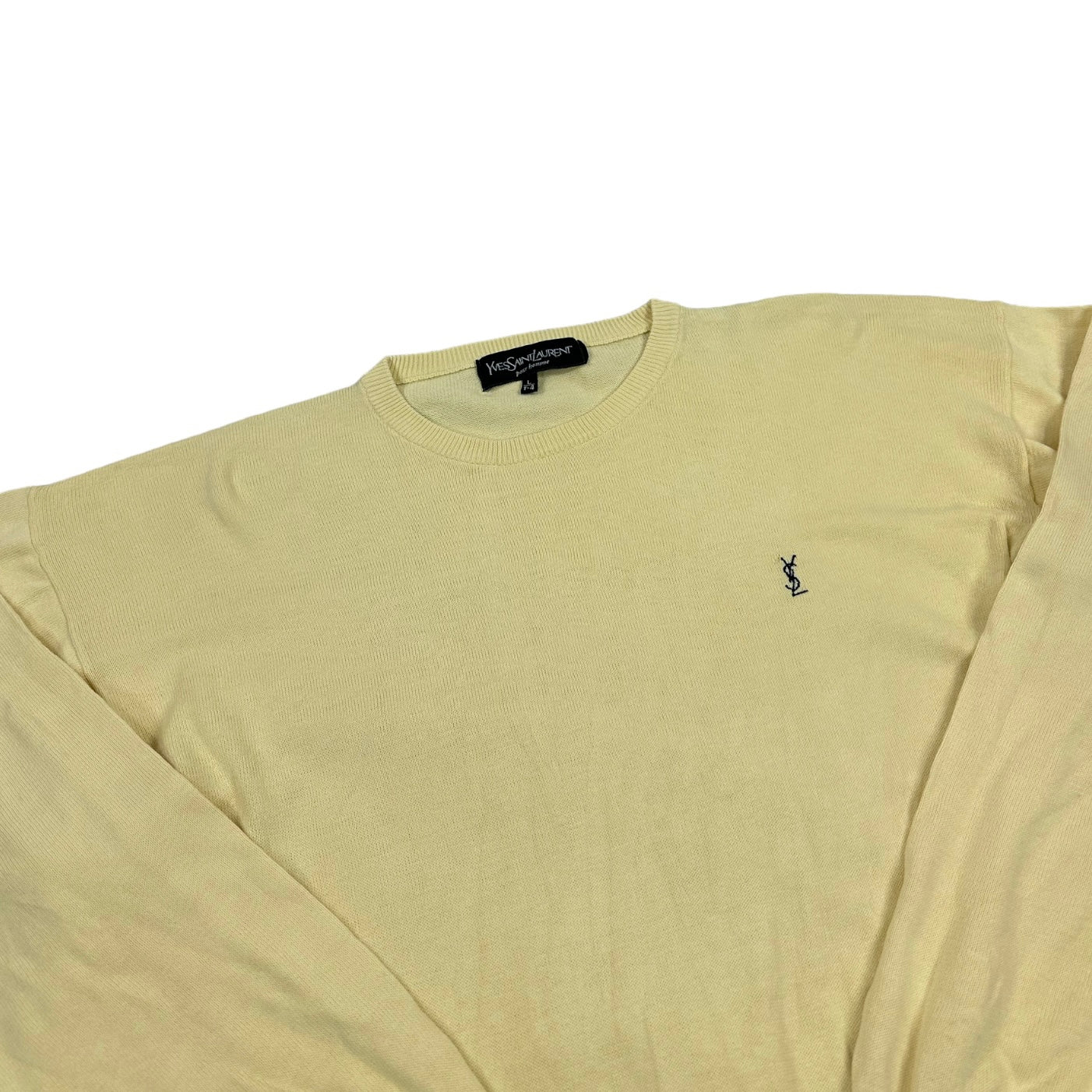 Yves Saint Laurent Vintage yellow knit Sweatshirt