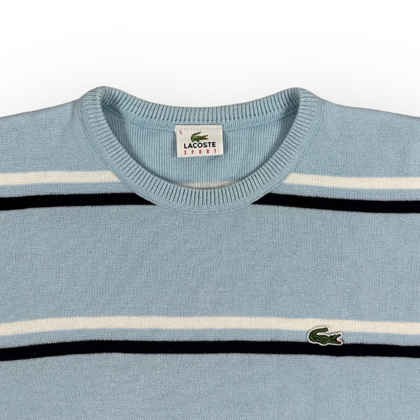 Lacoste Sport Vintage babyblue knit Sweatshirt