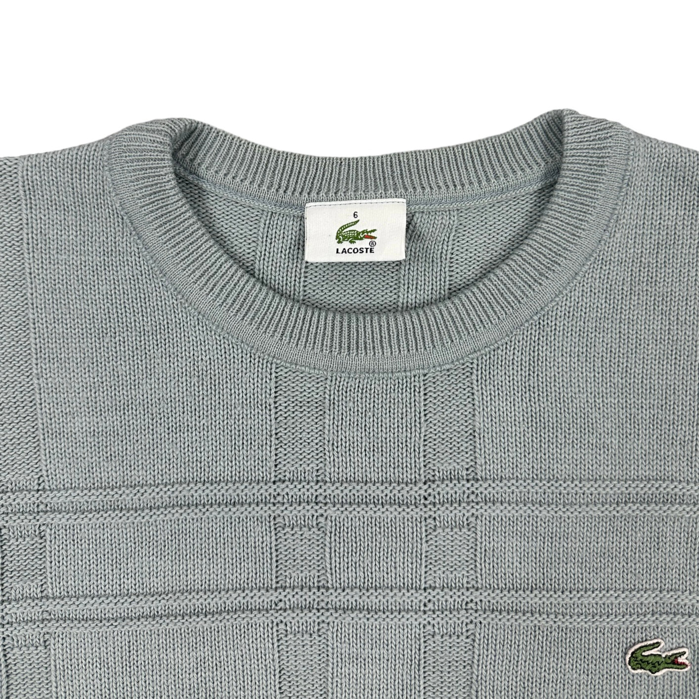 Lacoste Vintage light blue knit Sweatshirt