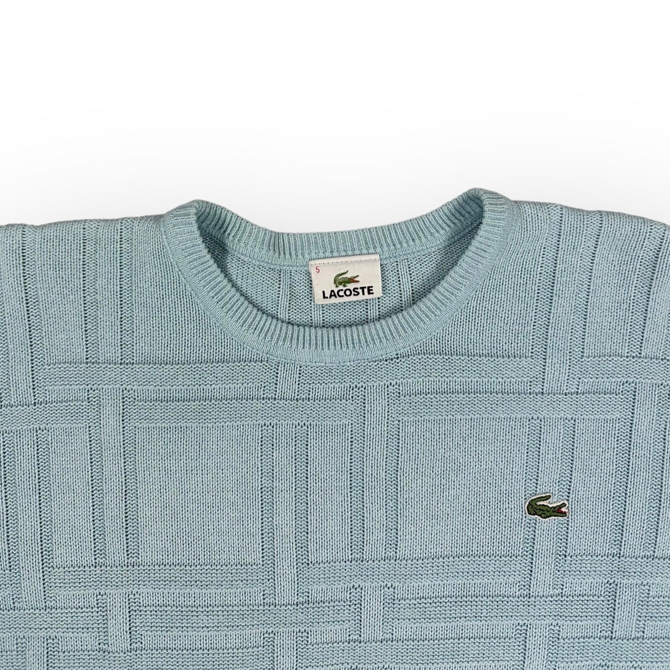 Lacoste Vintage babyblue knit Sweatshirt