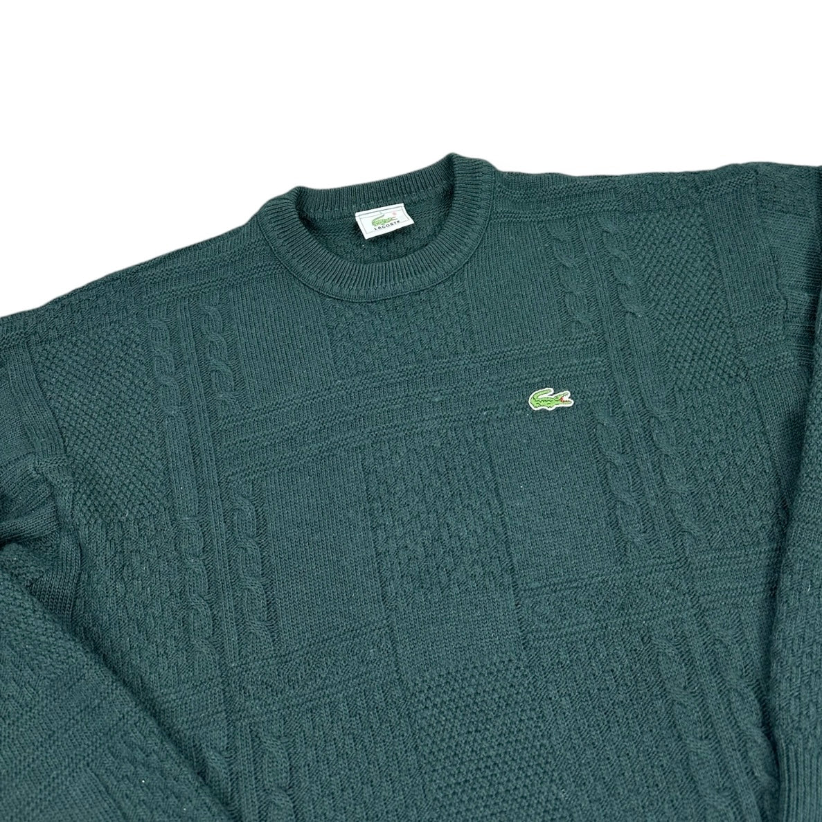 Lacoste Vintage dark green knit Sweatshirt