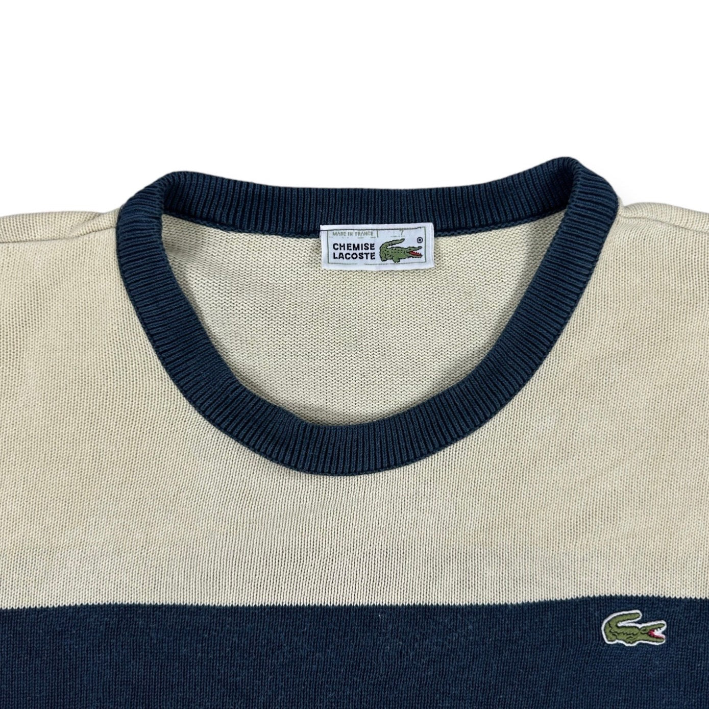 Lacoste Vintage beige knit Sweatshirt