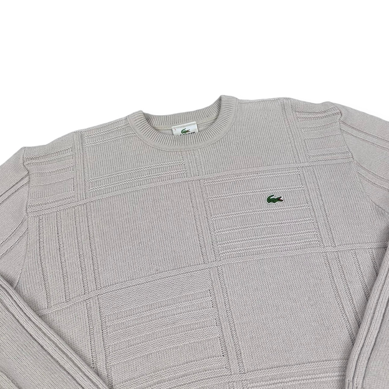 Lacoste Vintage beige knit Sweatshirt