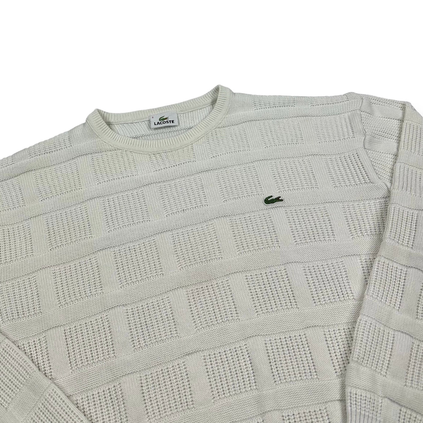 Lacoste Vintage white knit Sweatshirt