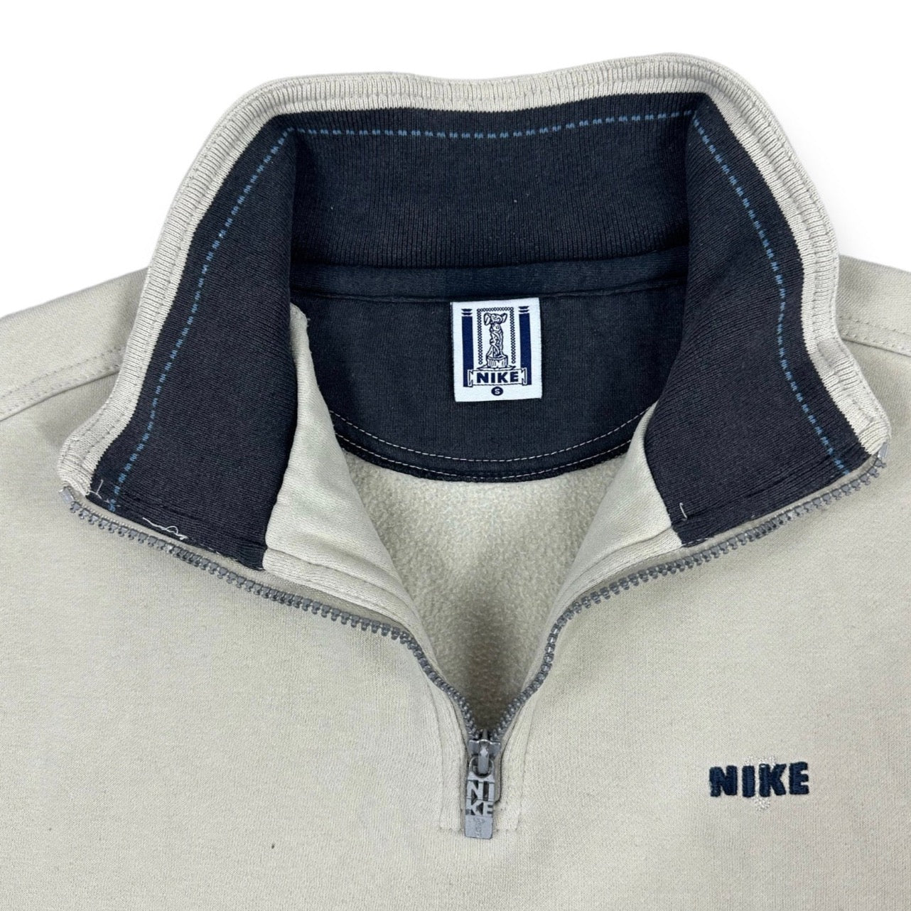 Nike Vintage beige half zip Sweatshirt