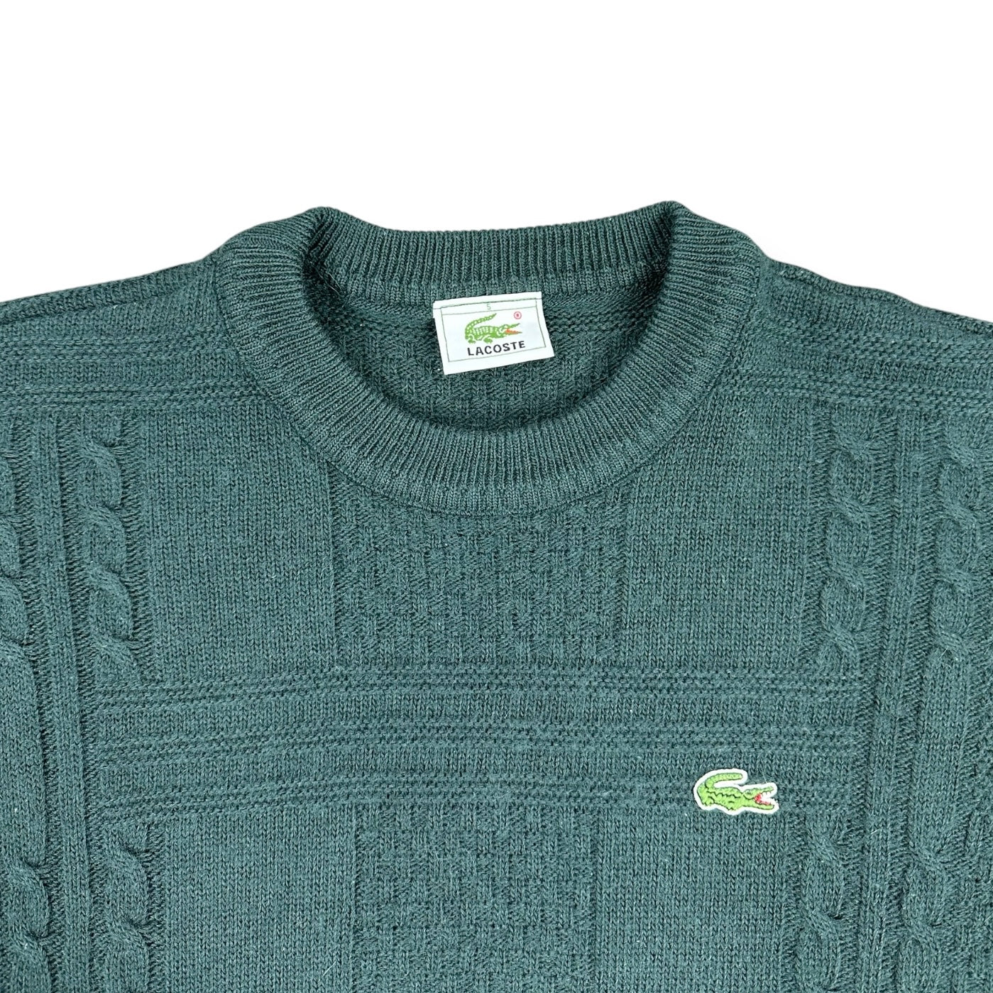 Lacoste Vintage dark green knit Sweatshirt