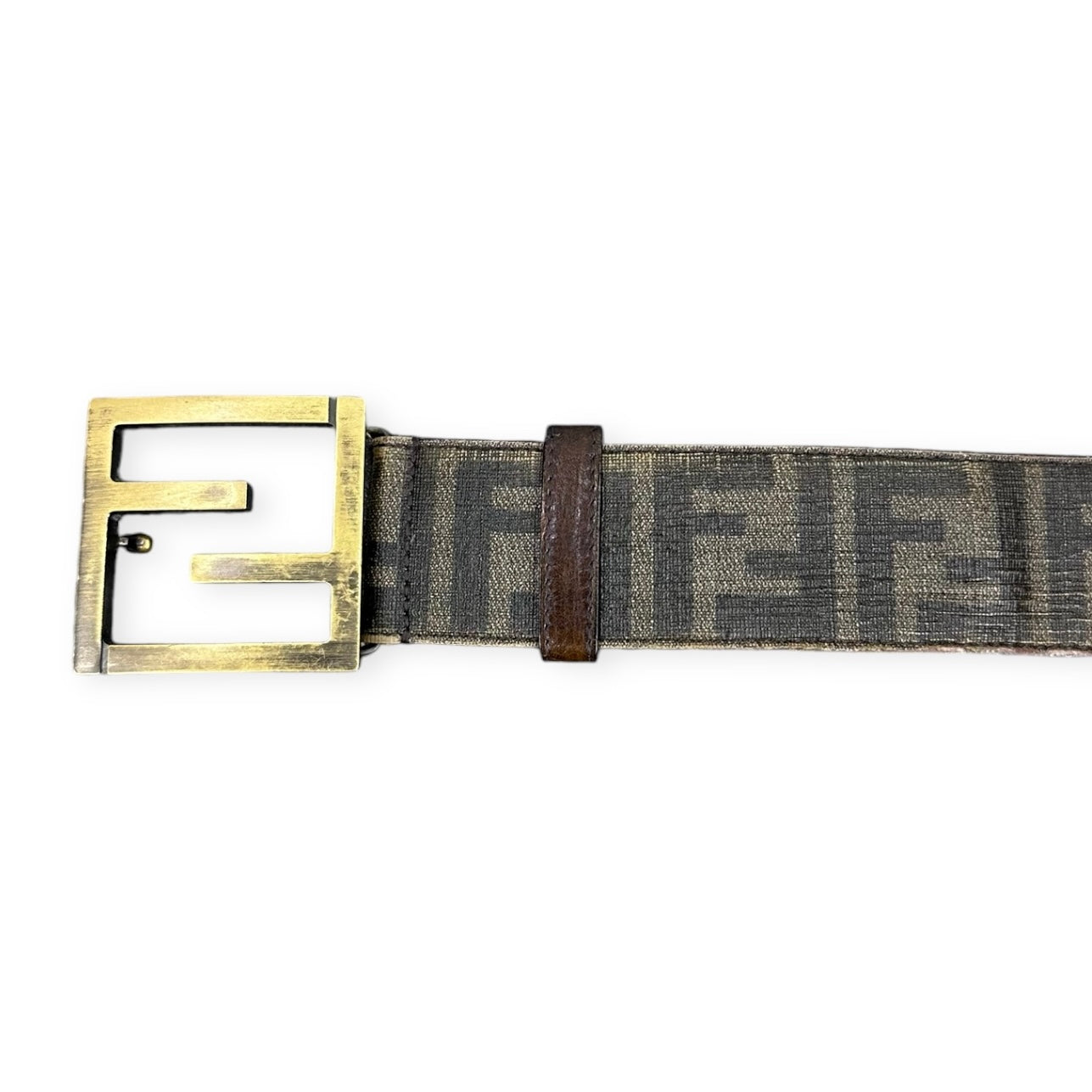 Fendi Vintage khaki monogram belt