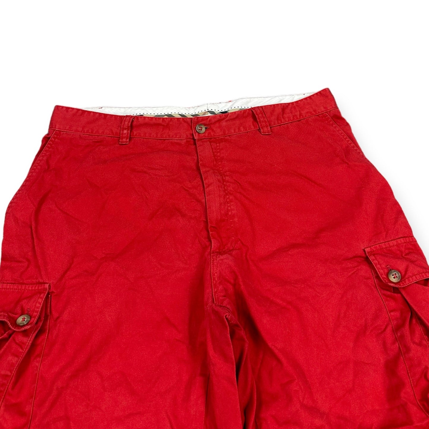 Burberry Vintage red Cargo Shorts