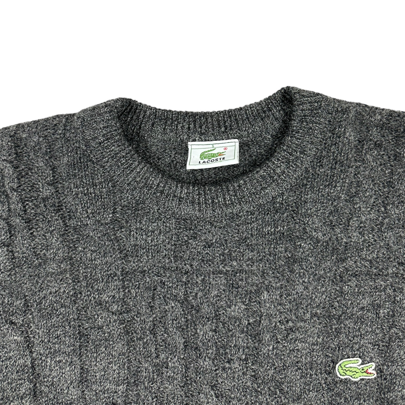 Lacoste Vintage dark grey knit Sweatshirt