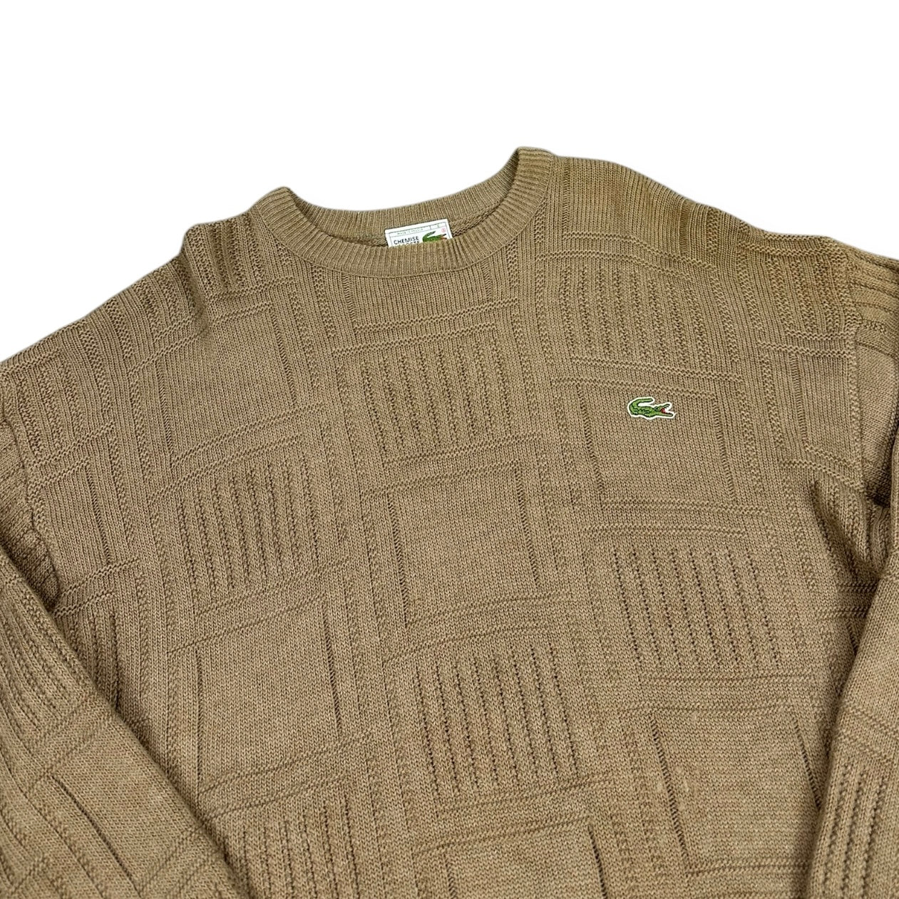 Lacoste Vintage khaki knit Sweatshirt