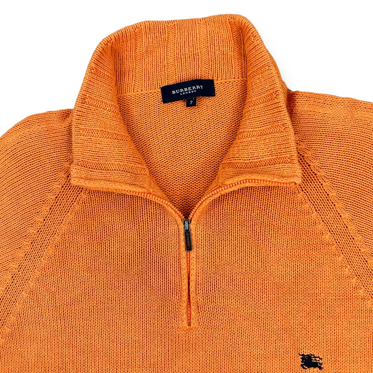 Burberry Vintage orange half zip knit Sweatshirt