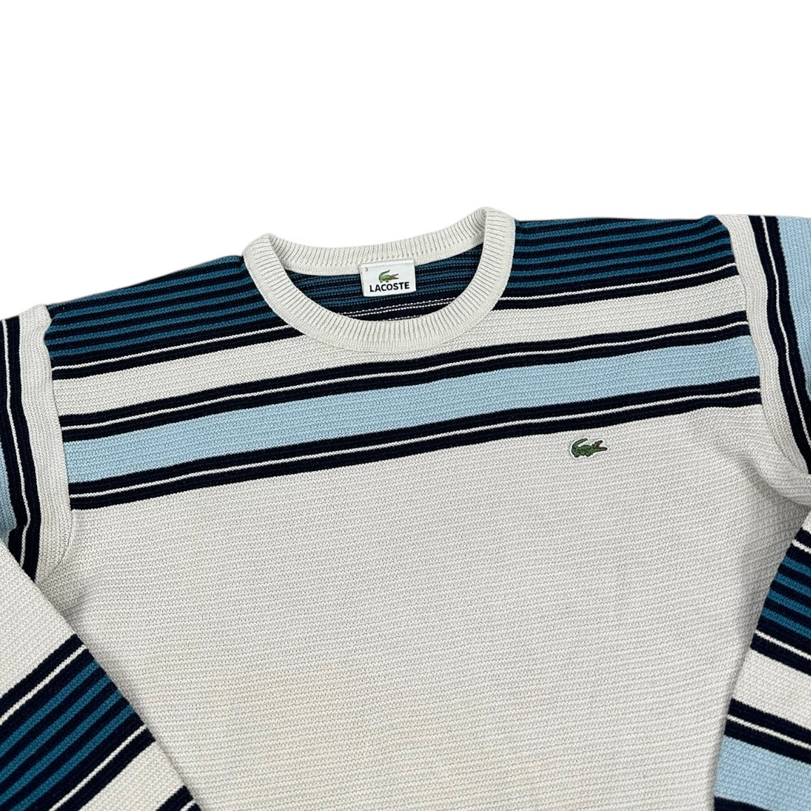 Lacoste Vintage white knit Sweatshirt