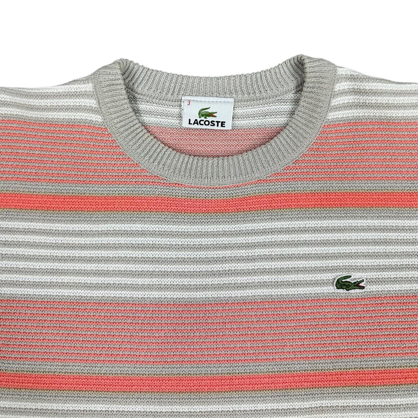 Lacoste Vintage white knit Sweatshirt