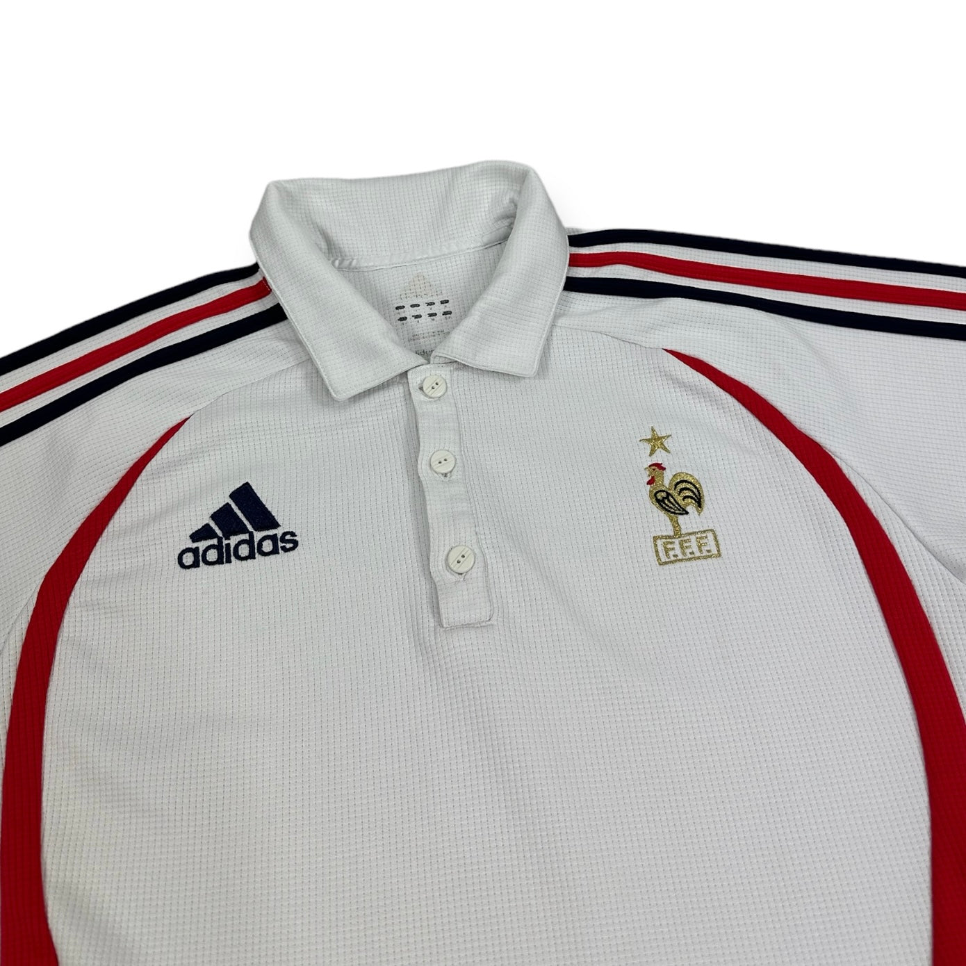 Adidas Vintage white France FFF Polo Shirt