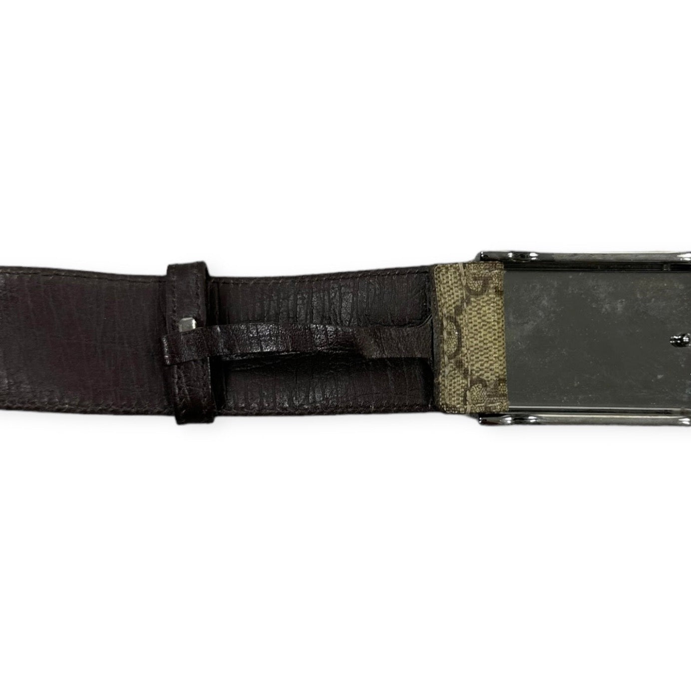 Gucci Vintage monogram leather belt