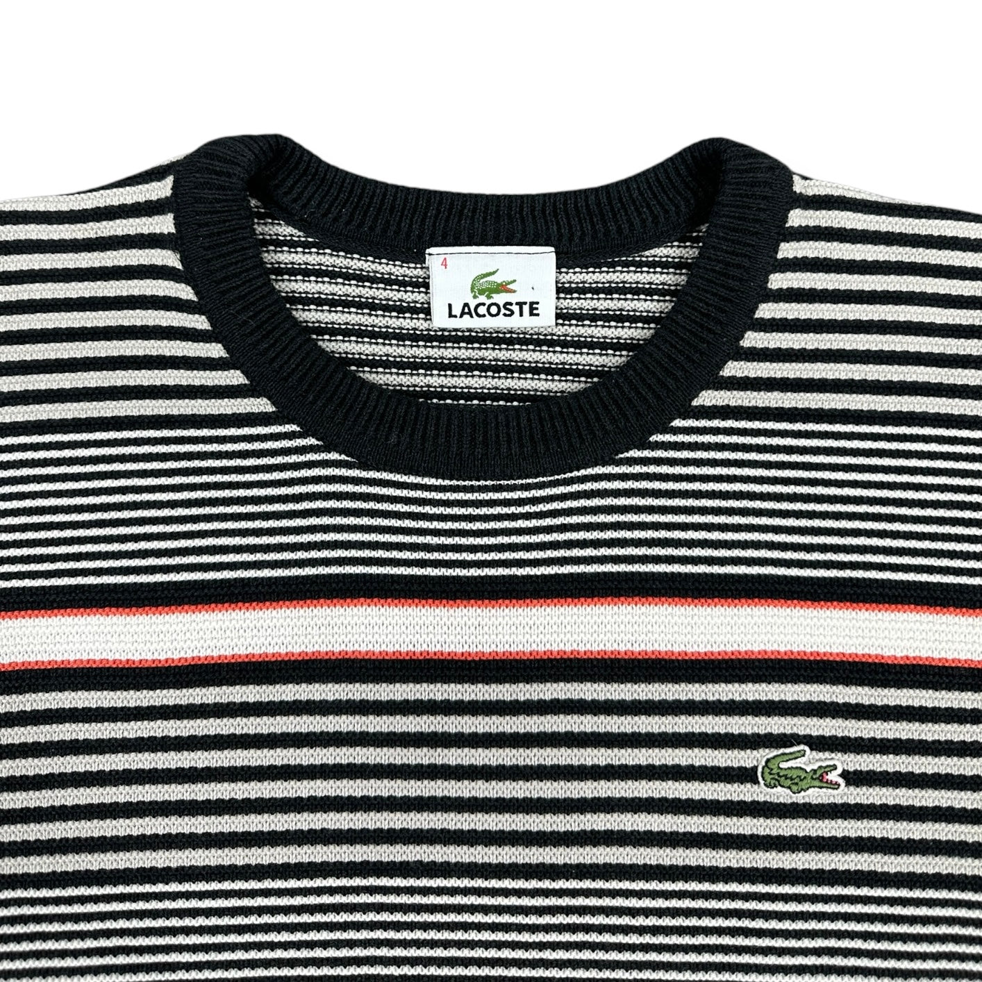 Lacoste Vintage white knit Sweatshirt