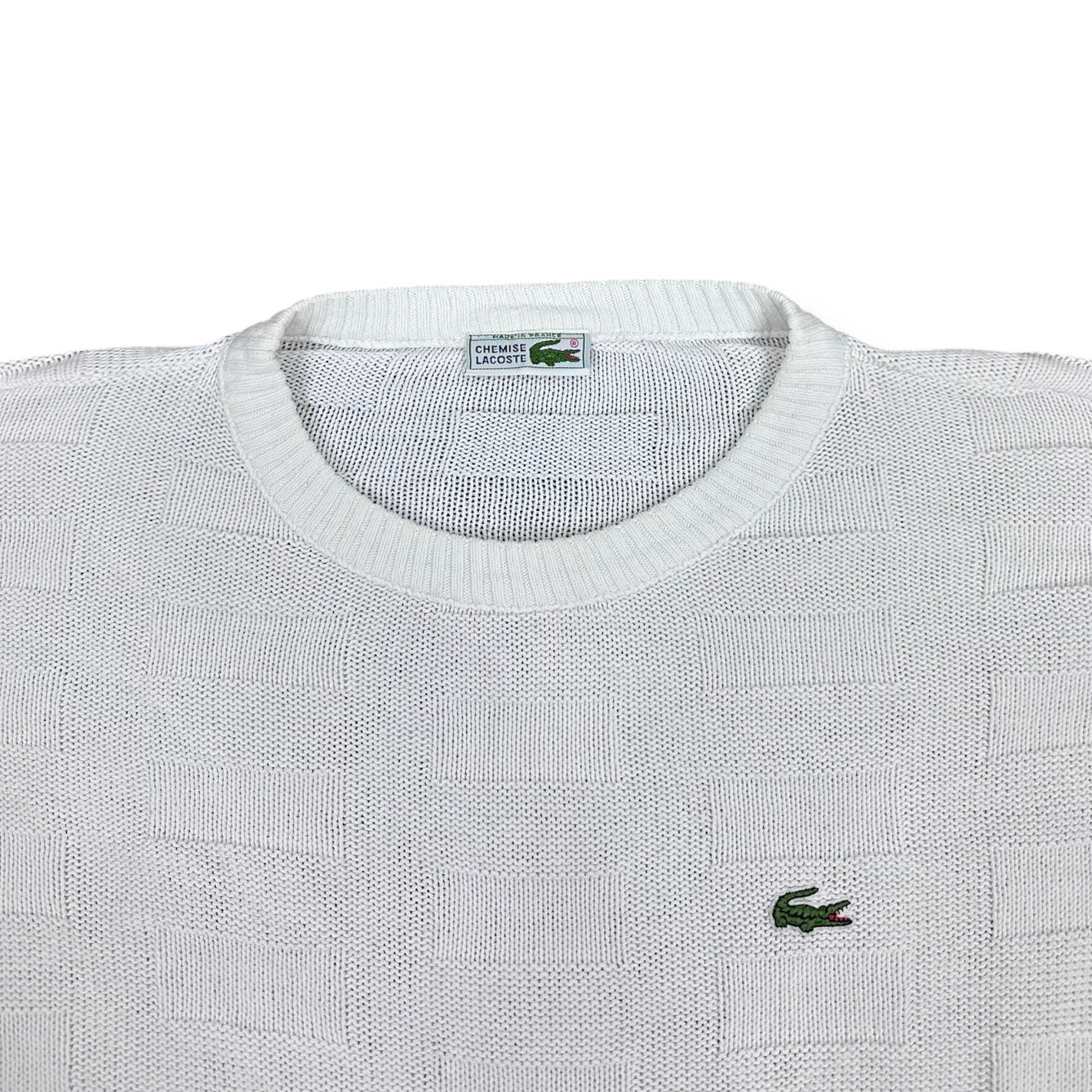 Lacoste Vintage white knit Sweatshirt