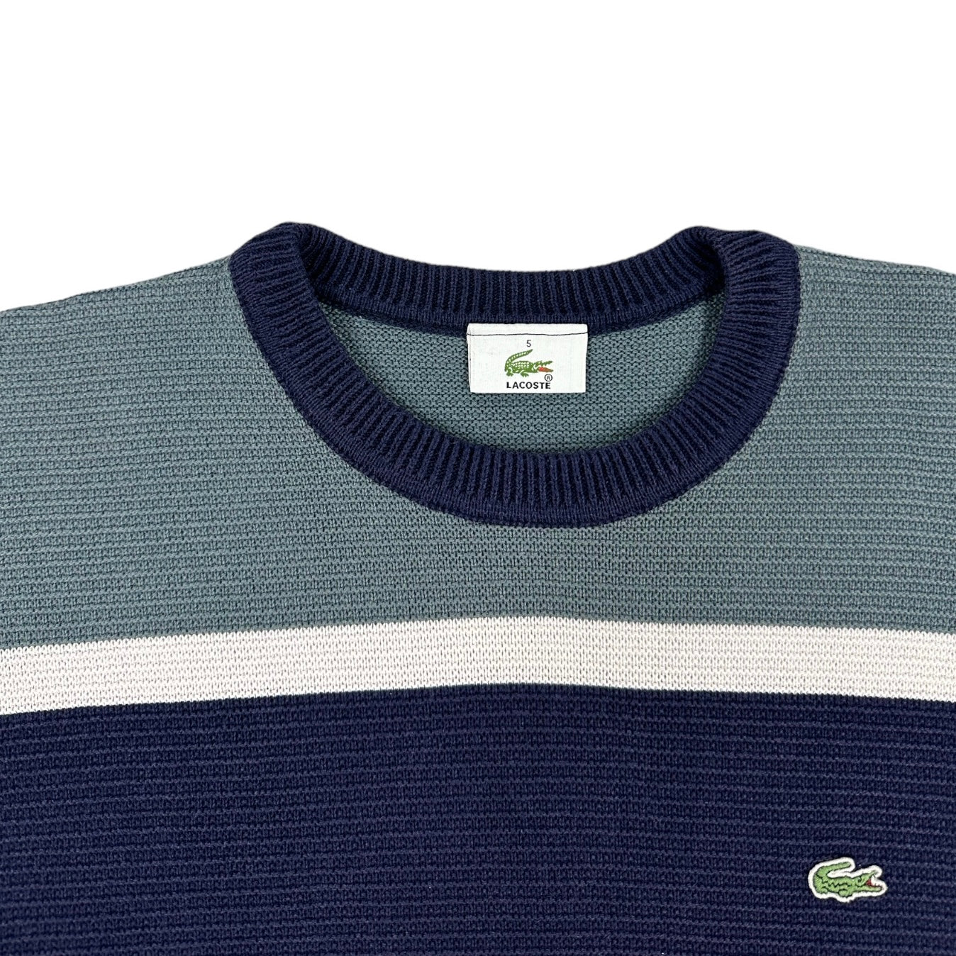 Lacoste Vintage navy blue knit Sweatshirt