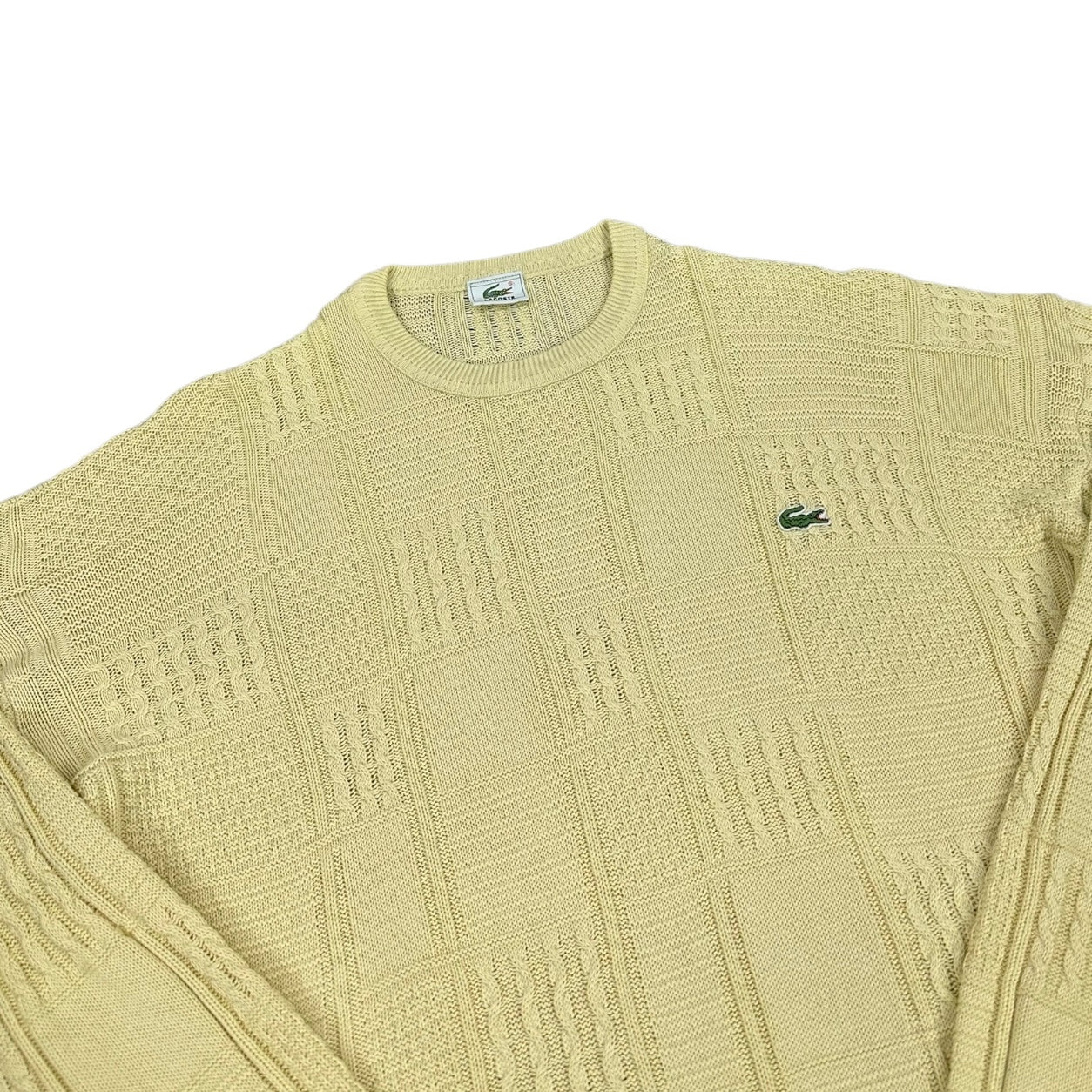 Lacoste Vintage yellow knit Sweatshirt