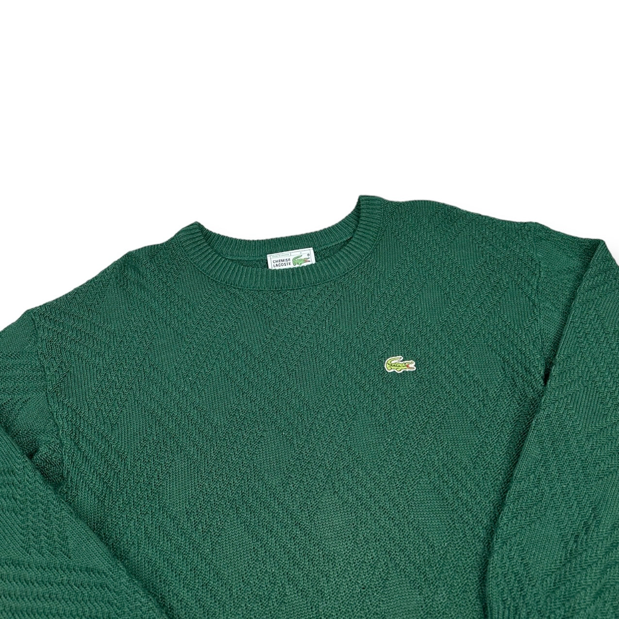 Lacoste Vintage dark green knit Sweatshirt