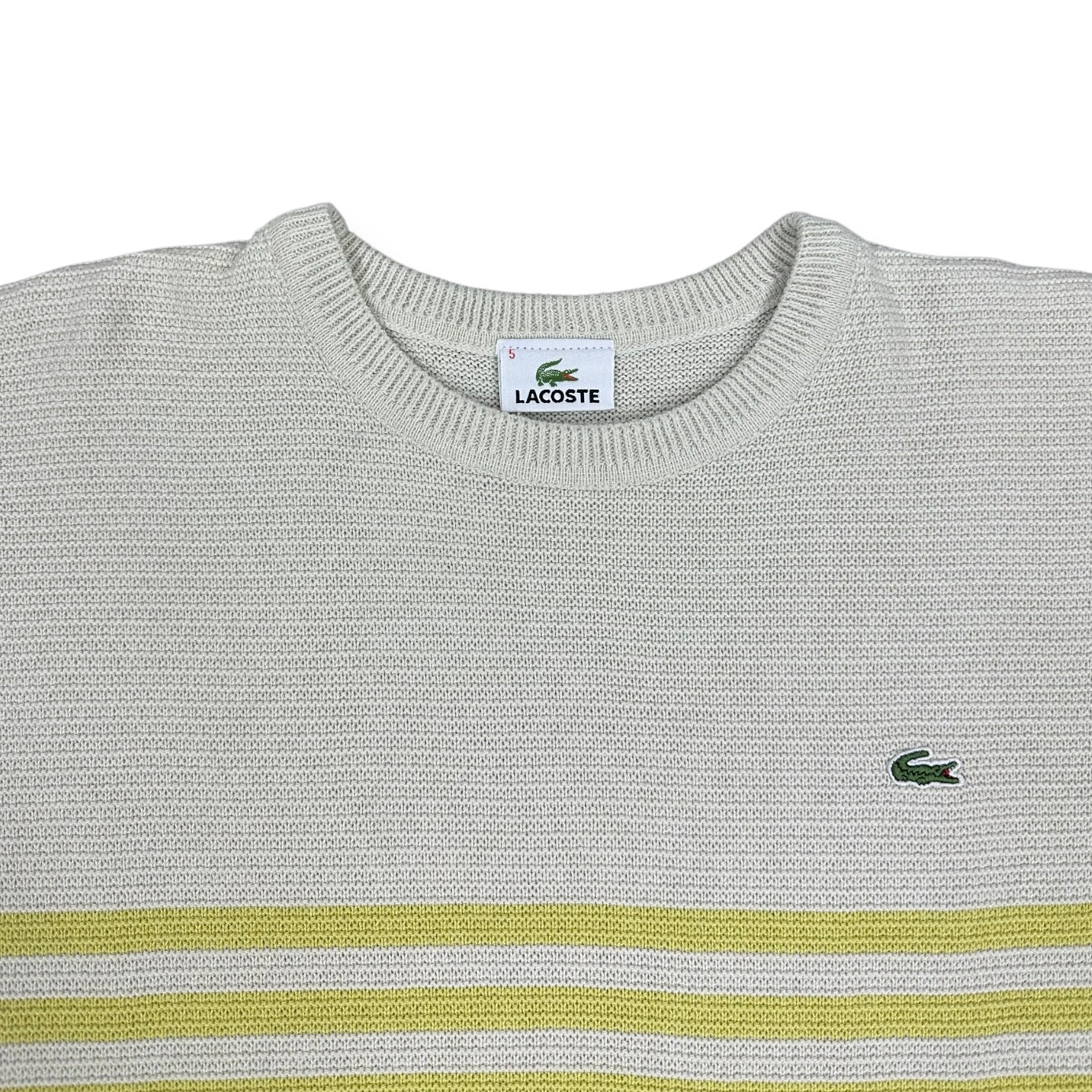 Lacoste Vintage white knit Sweatshirt