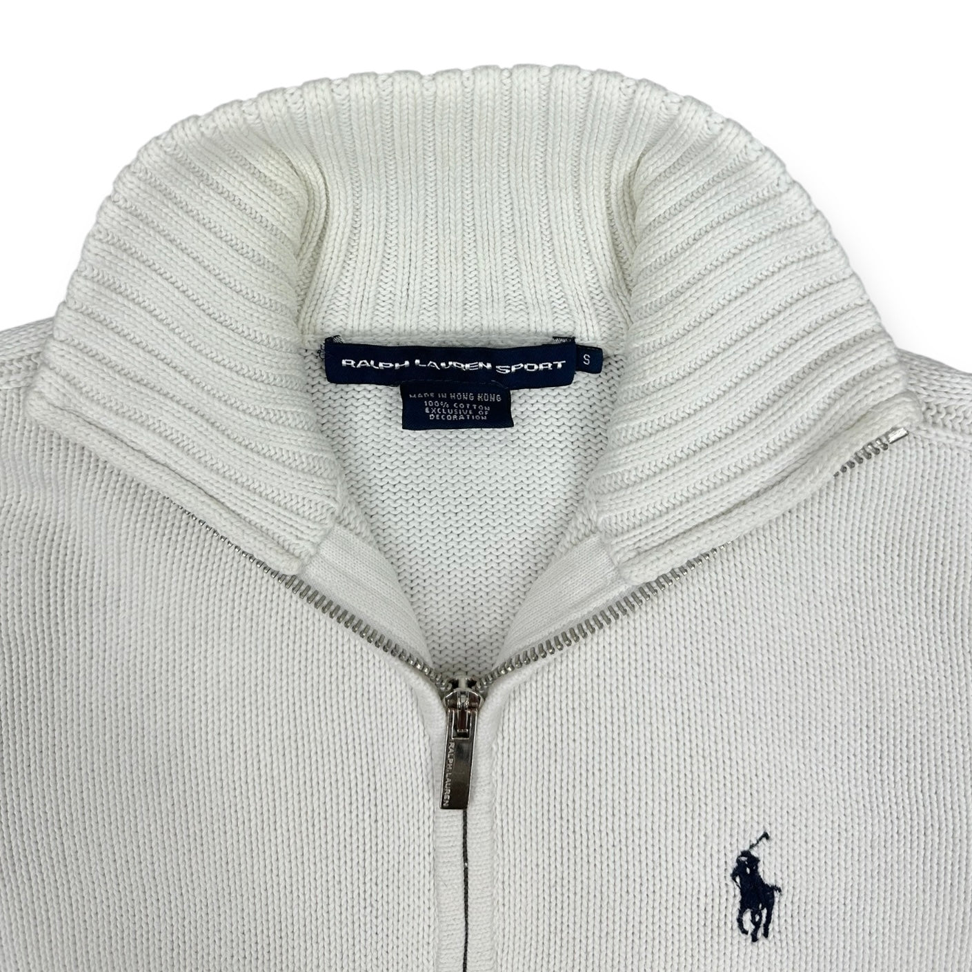 Ralph Lauren Vintage white knit Sweatjacket