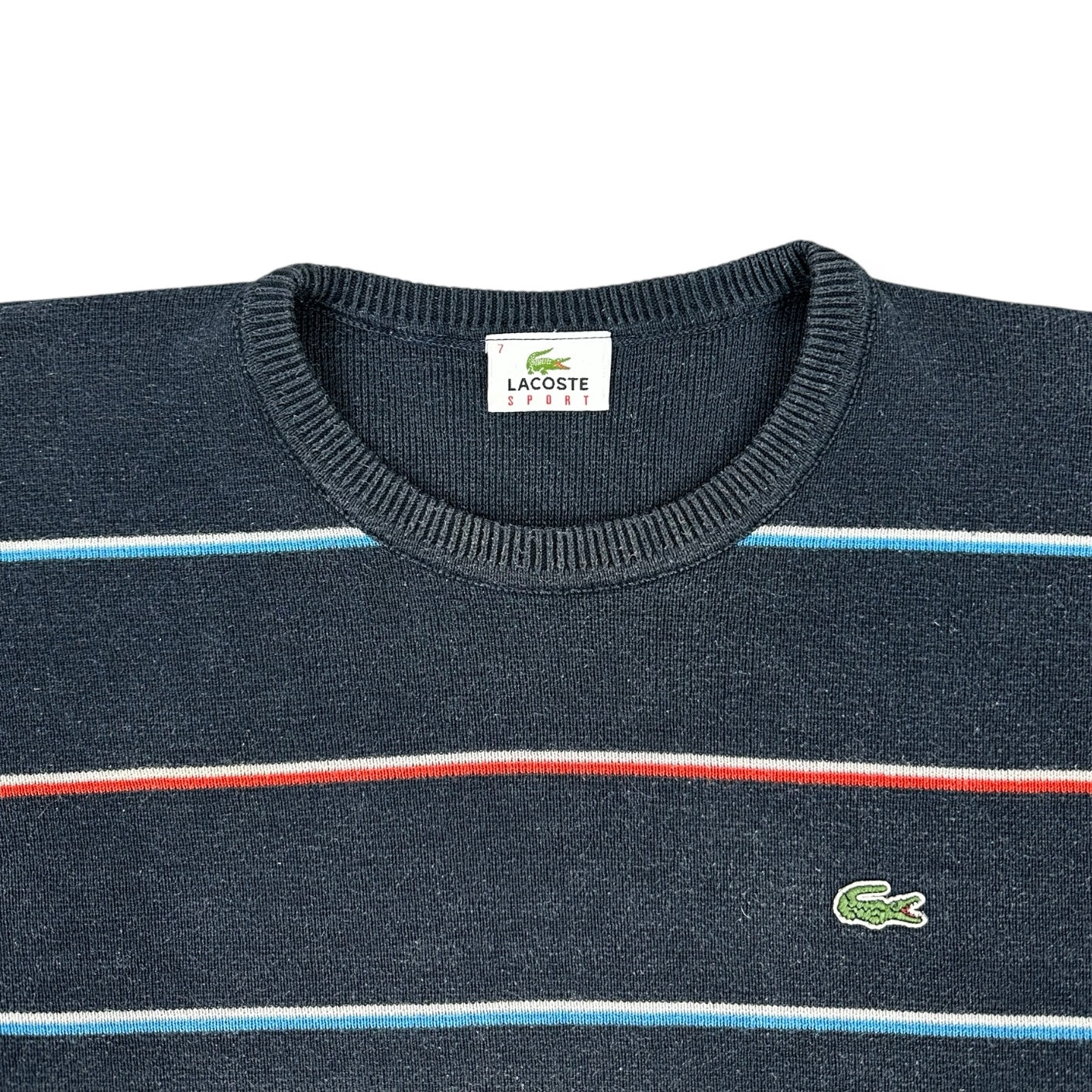 Lacoste Vintage navy blue knit Sweatshirt