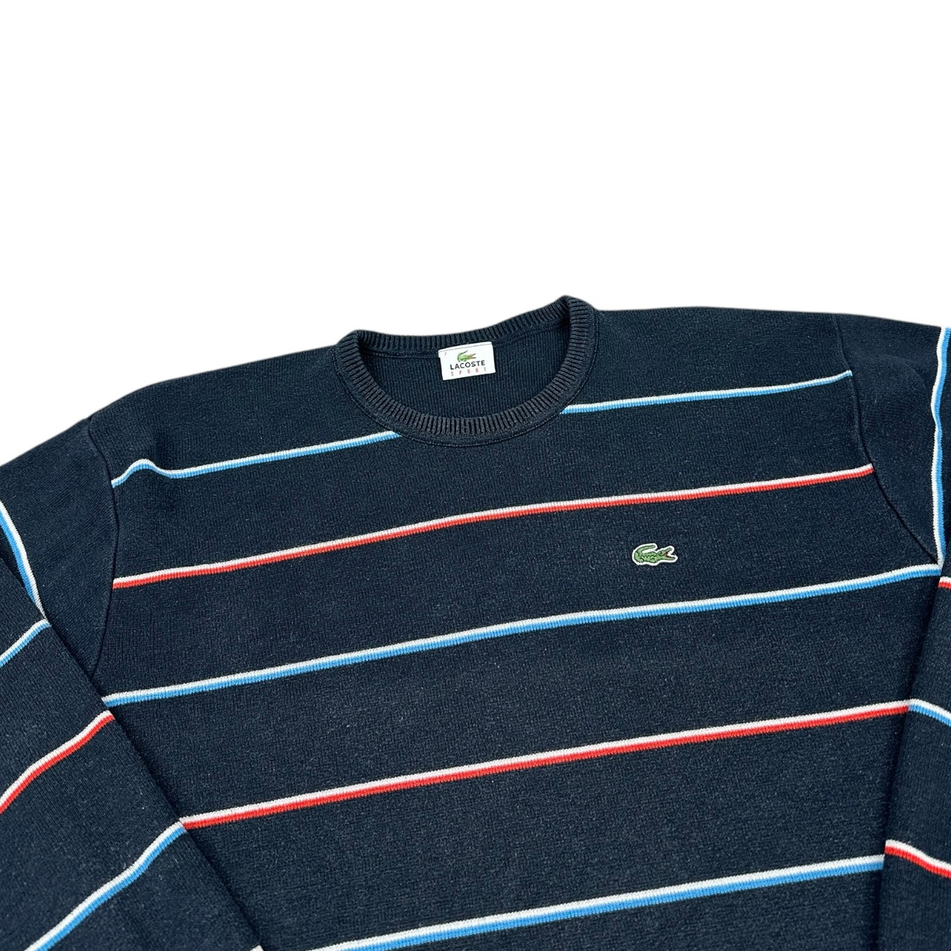 Lacoste Vintage navy blue knit Sweatshirt